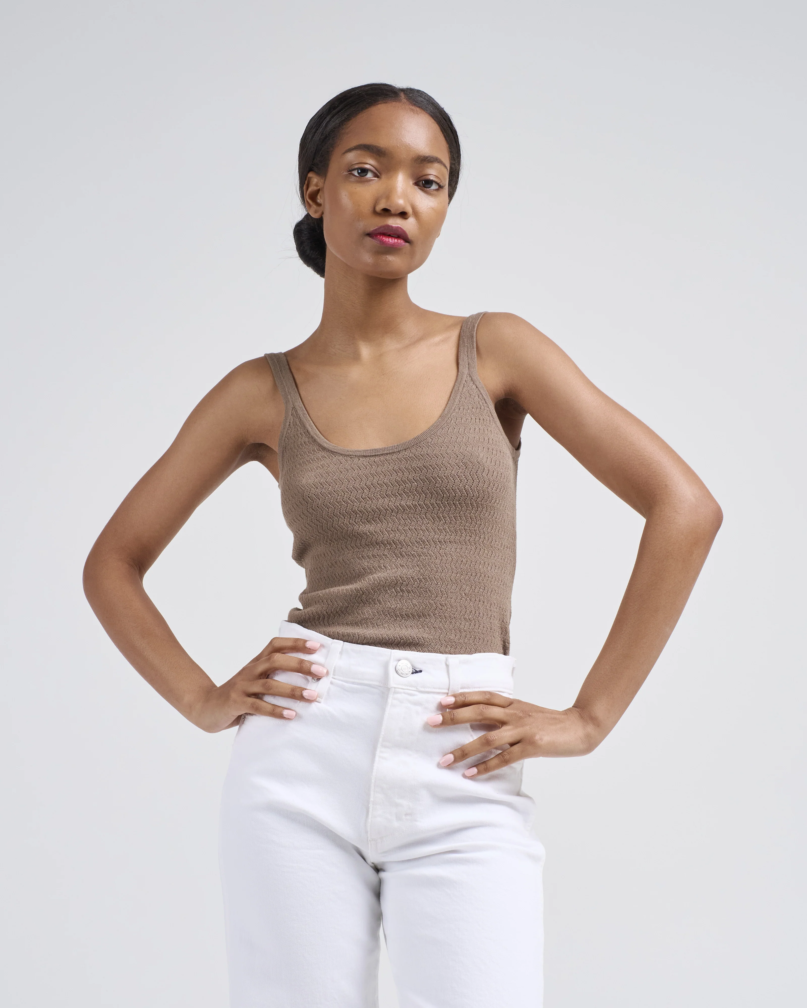 stretch pointelle camisole - Image 4
