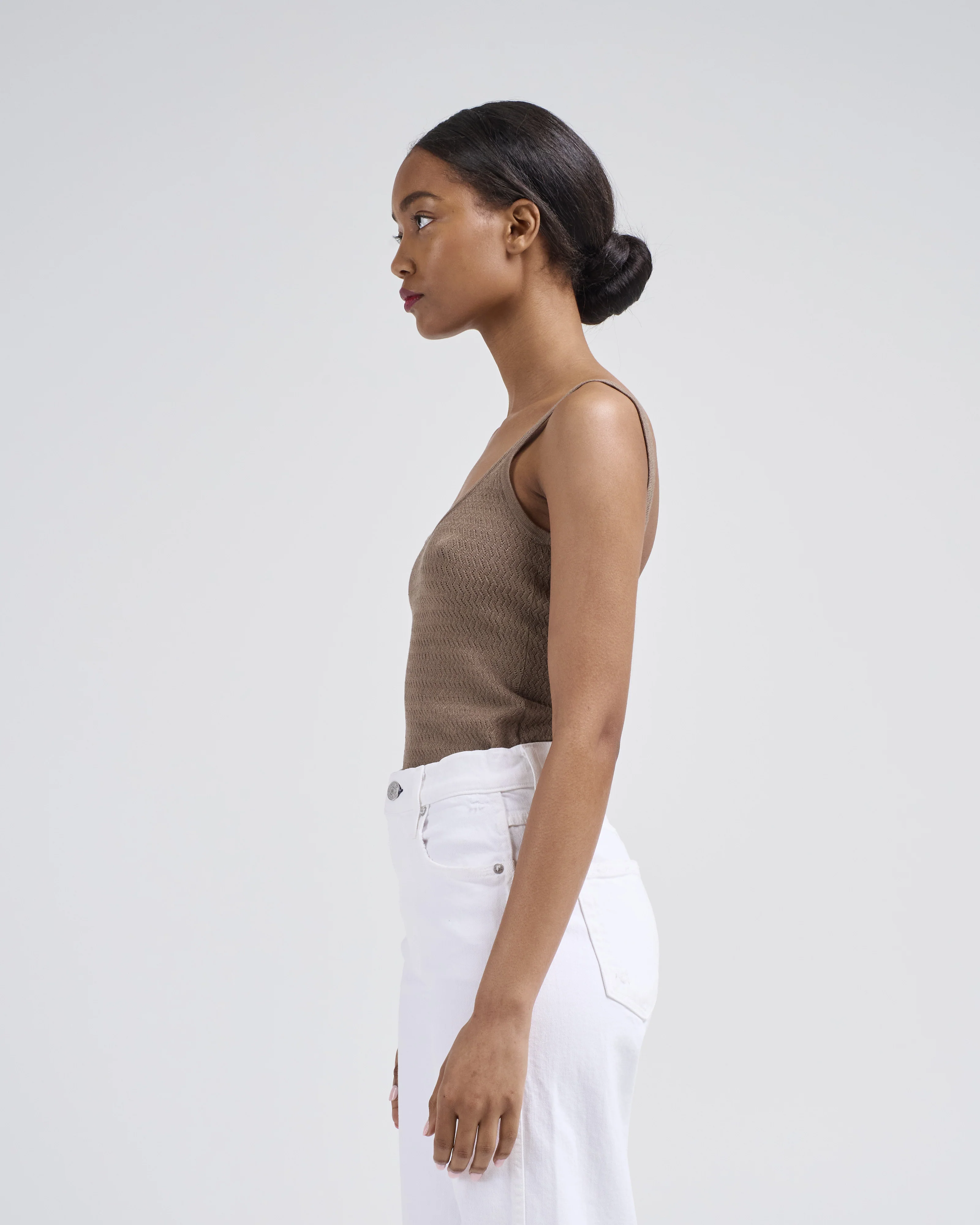 stretch pointelle camisole - Image 5