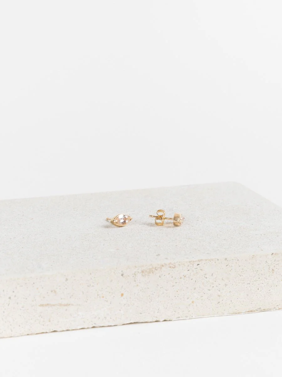 morganite marquis studs - Image 3