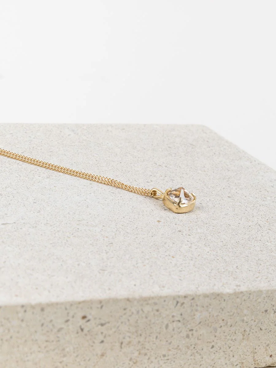 morganite trillion necklace - Image 3