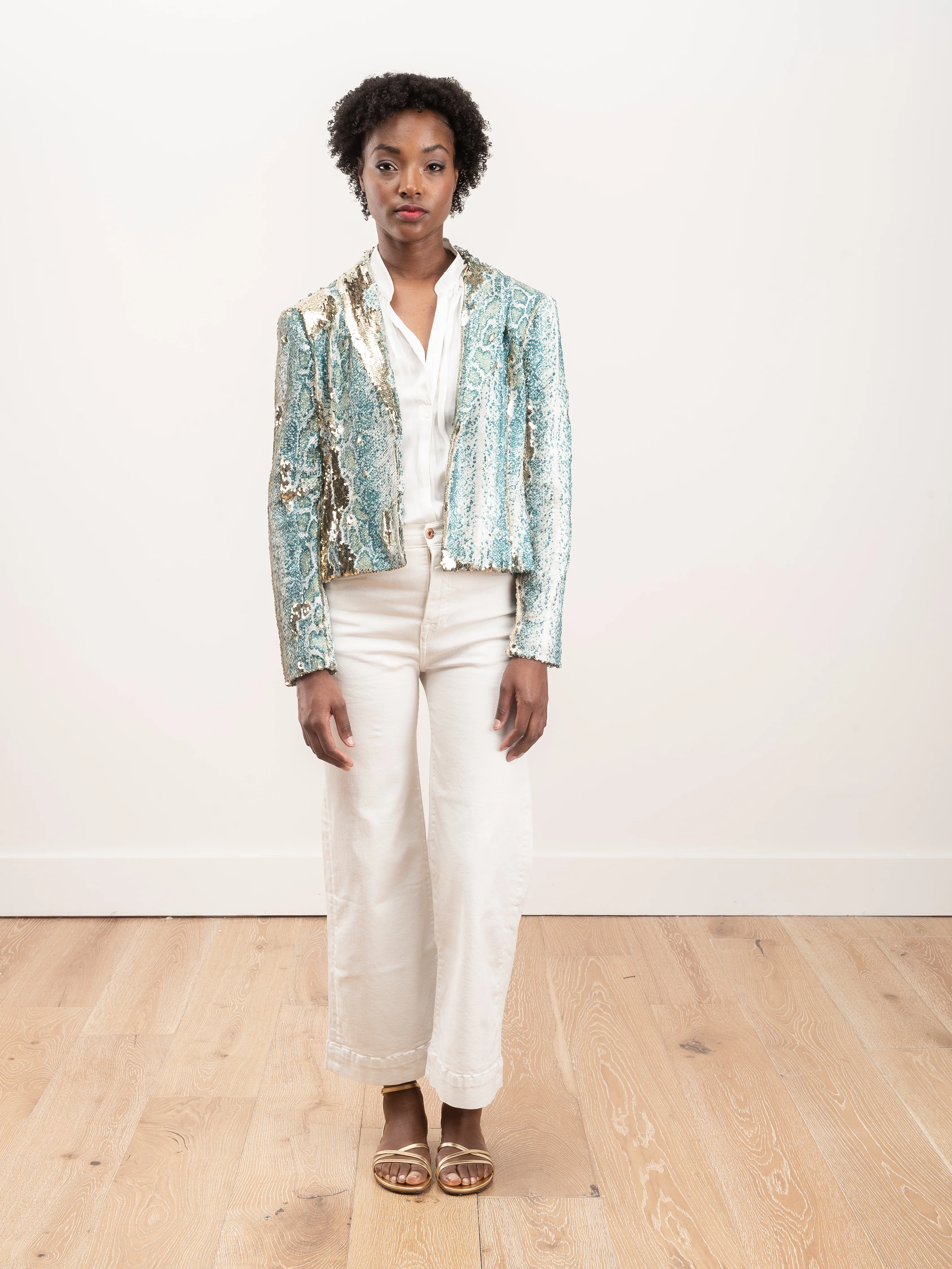 morrison jacket - aqua rattler sequin - Image 2
