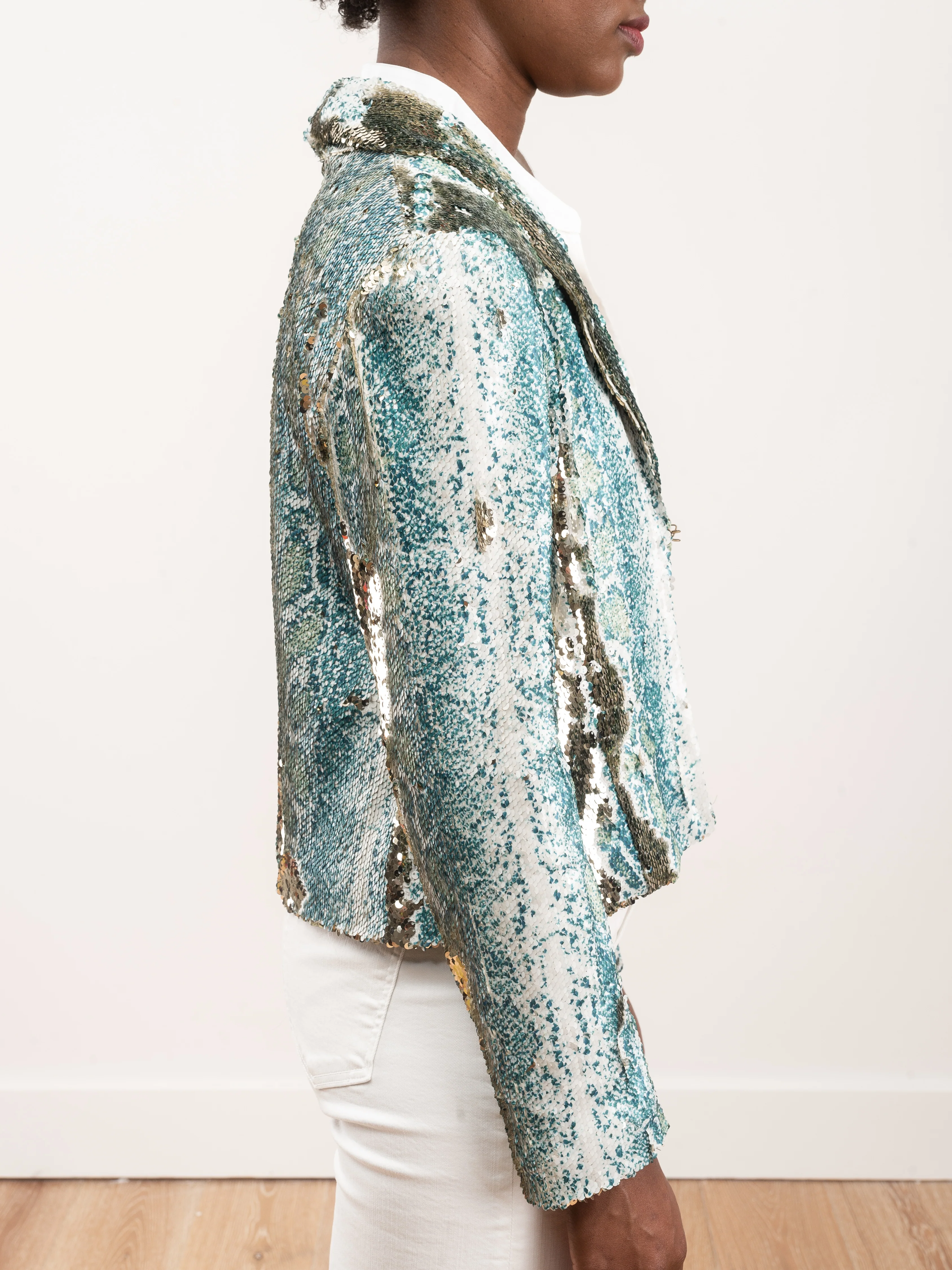 morrison jacket - aqua rattler sequin - Image 4