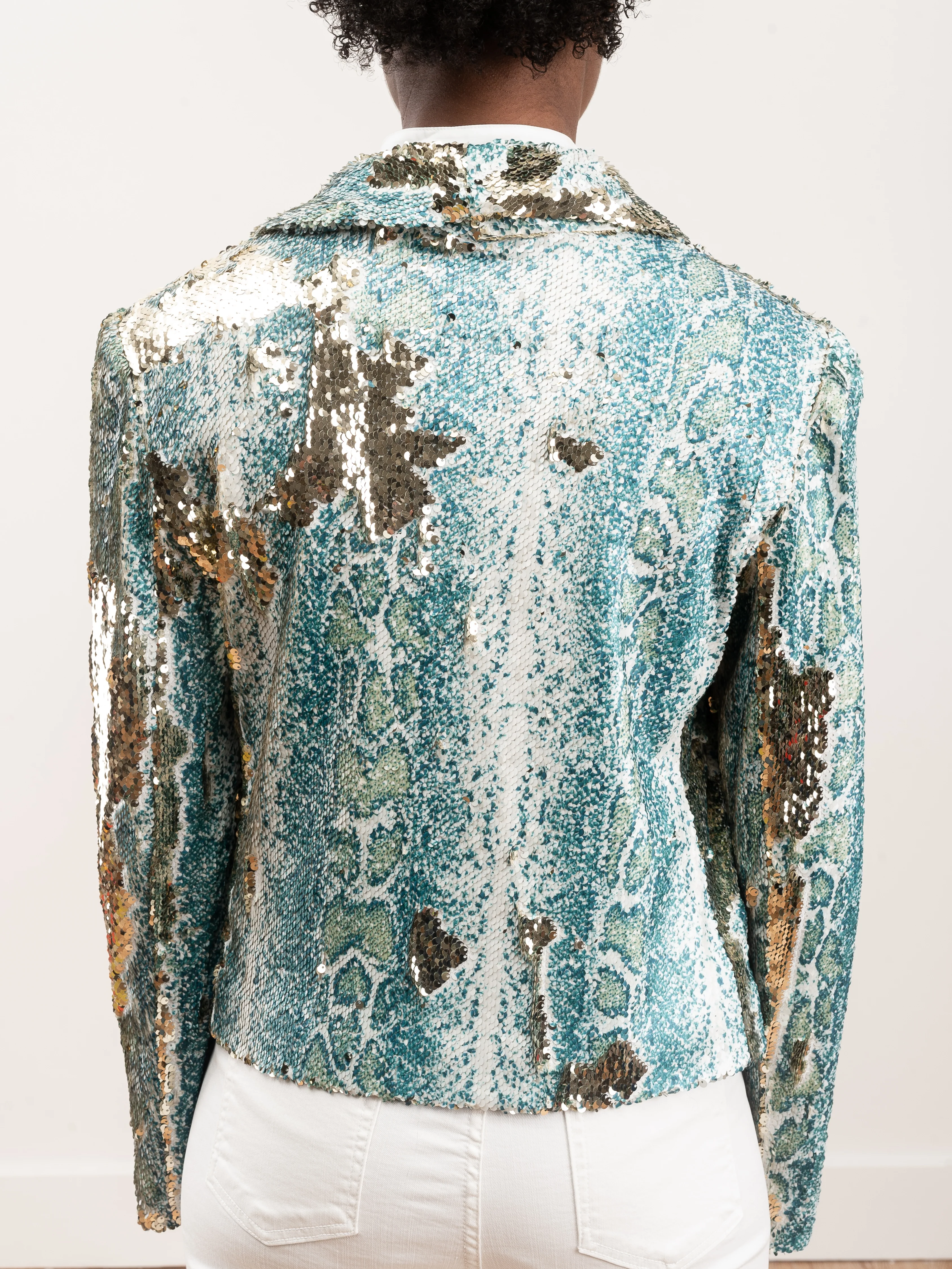 morrison jacket - aqua rattler sequin - Image 5