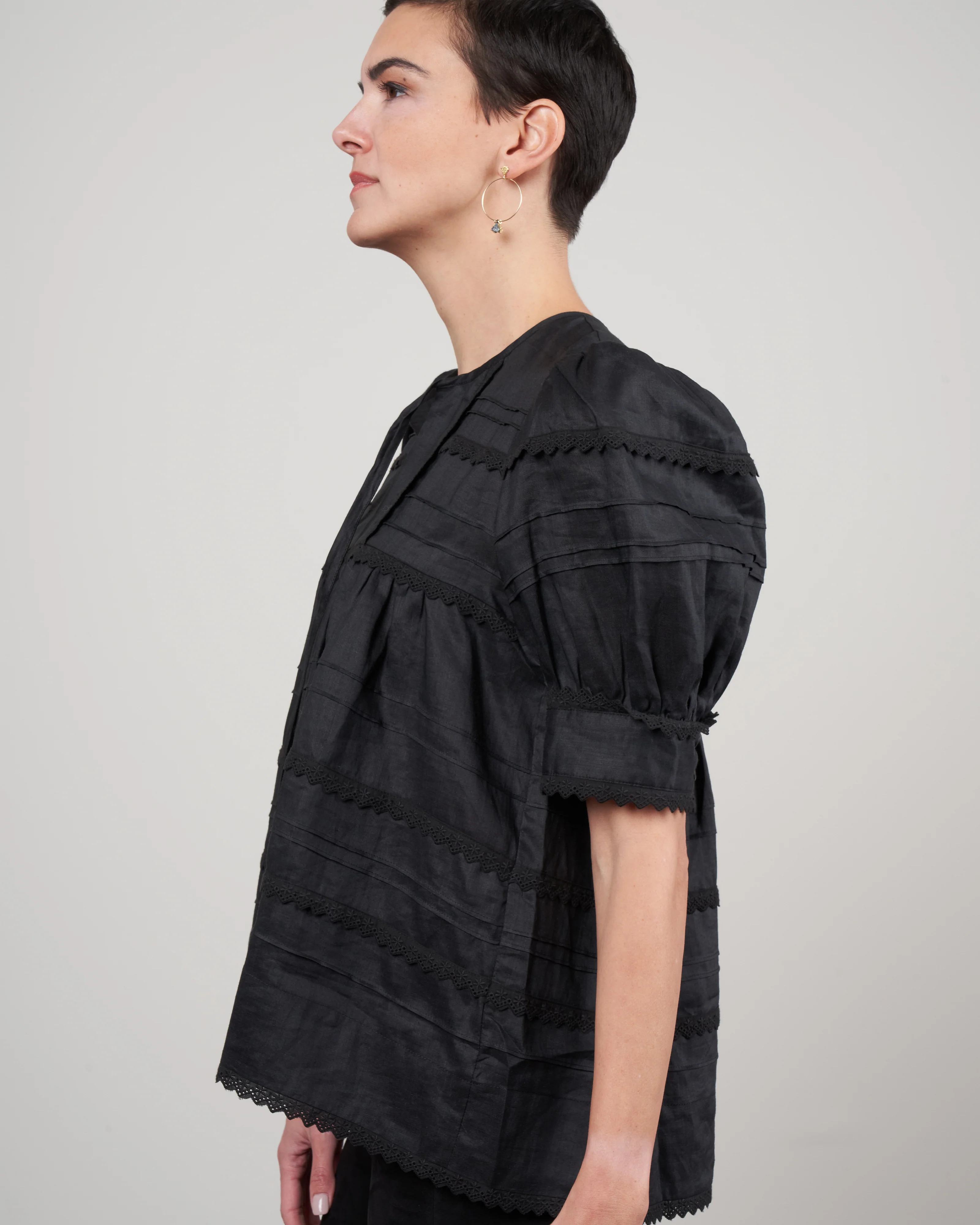 camila short sleeve top - black black - Image 3