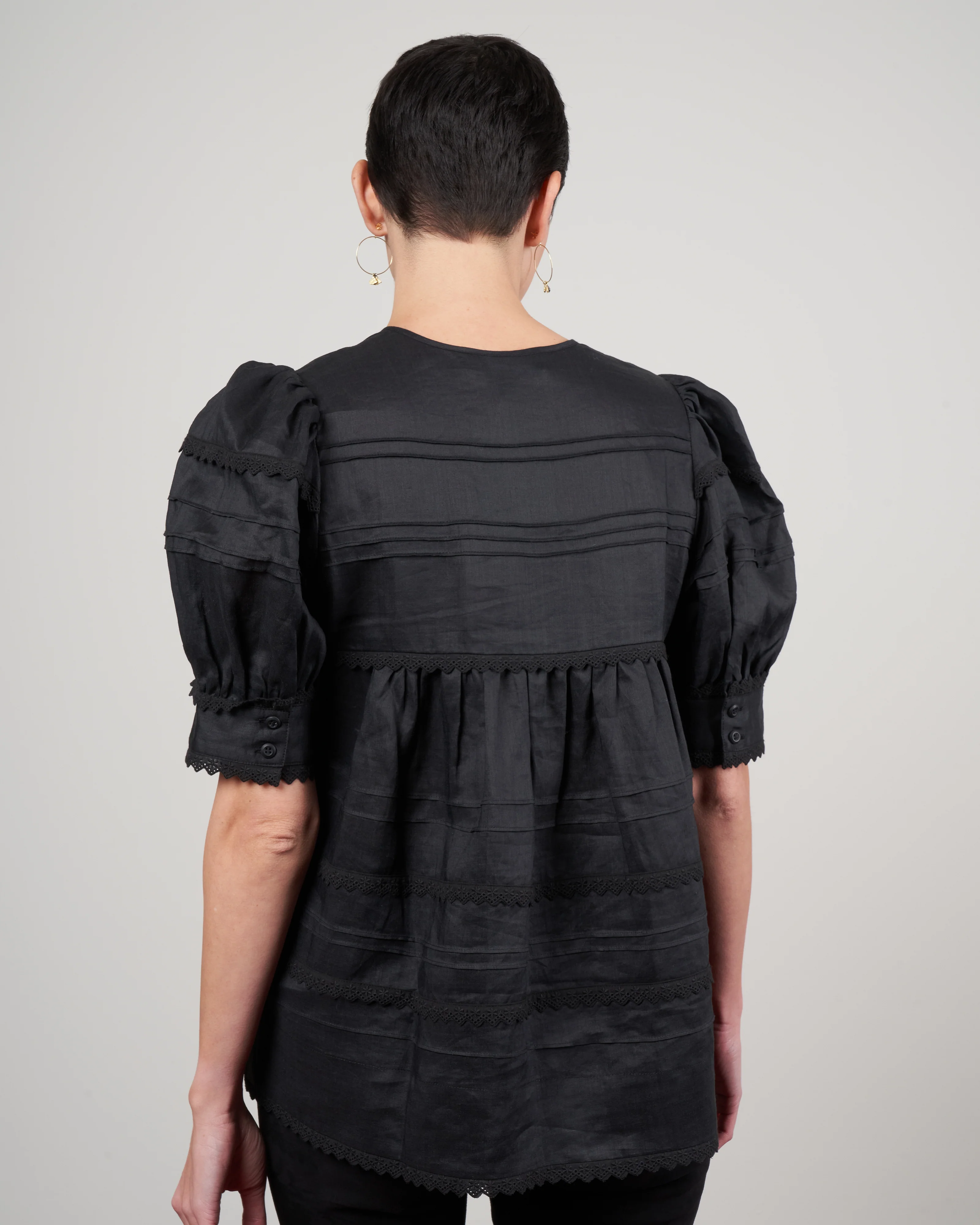 camila short sleeve top - black black - Image 4