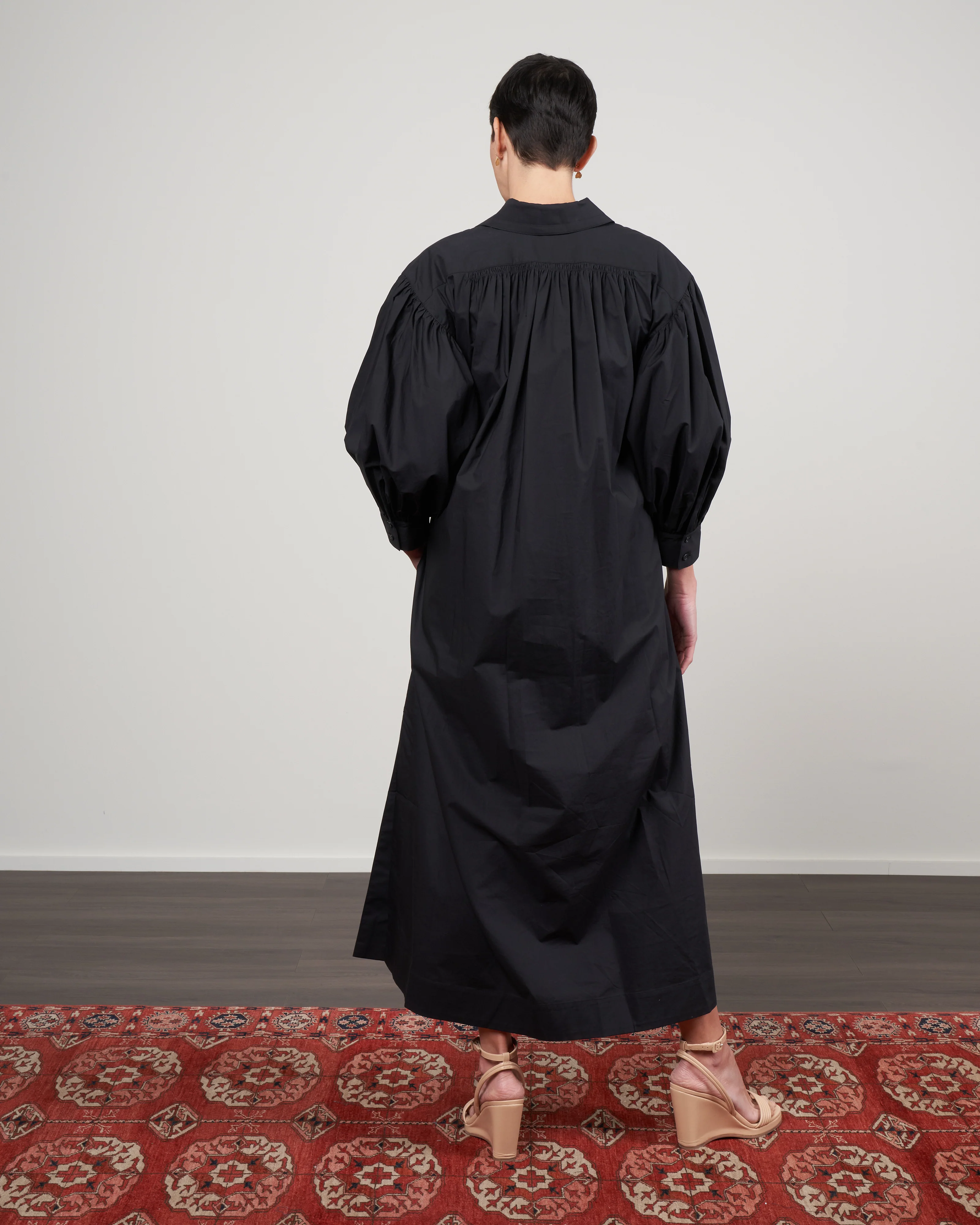 elsie kaftan dress - black - Image 3