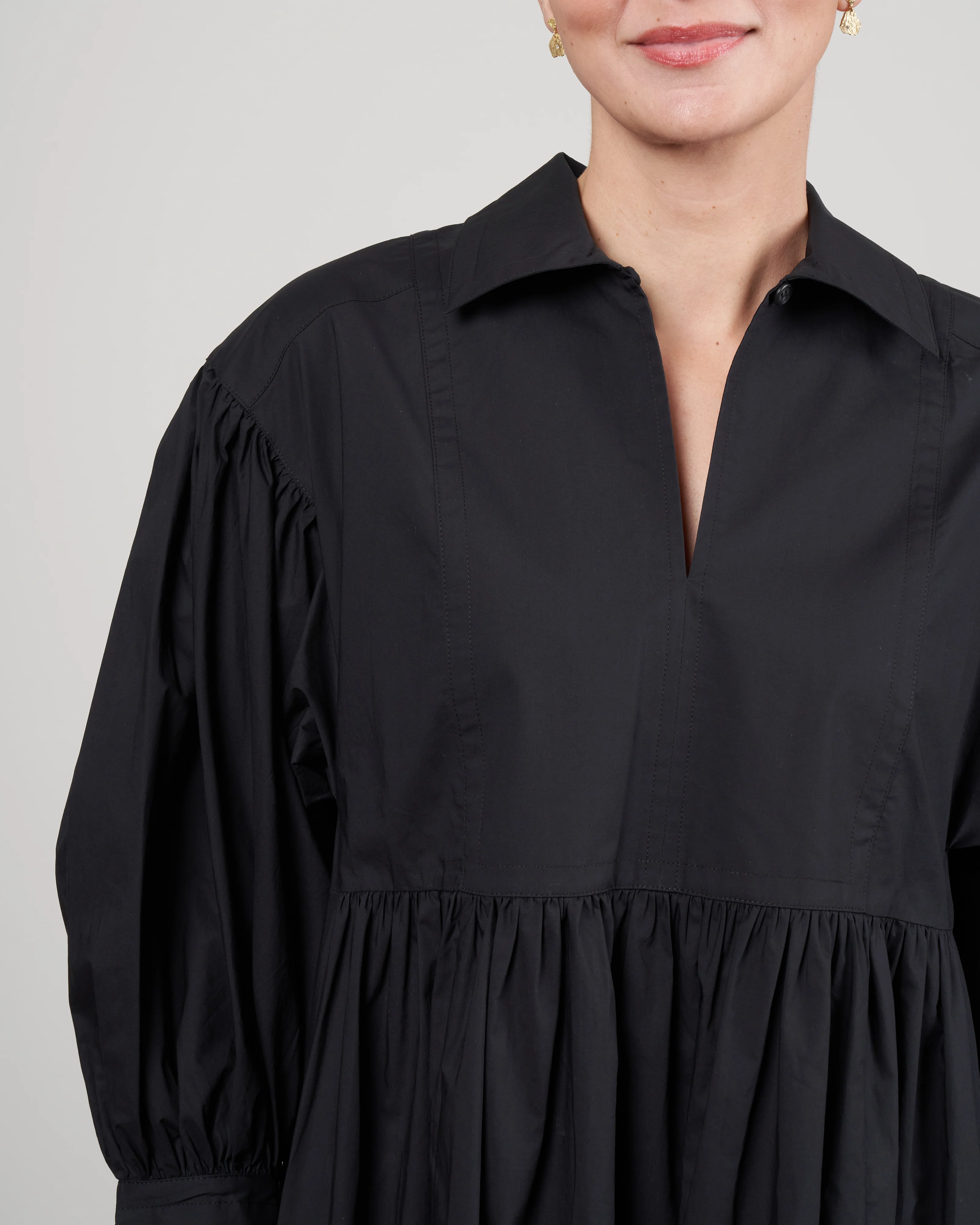 elsie kaftan dress - black - Image 4