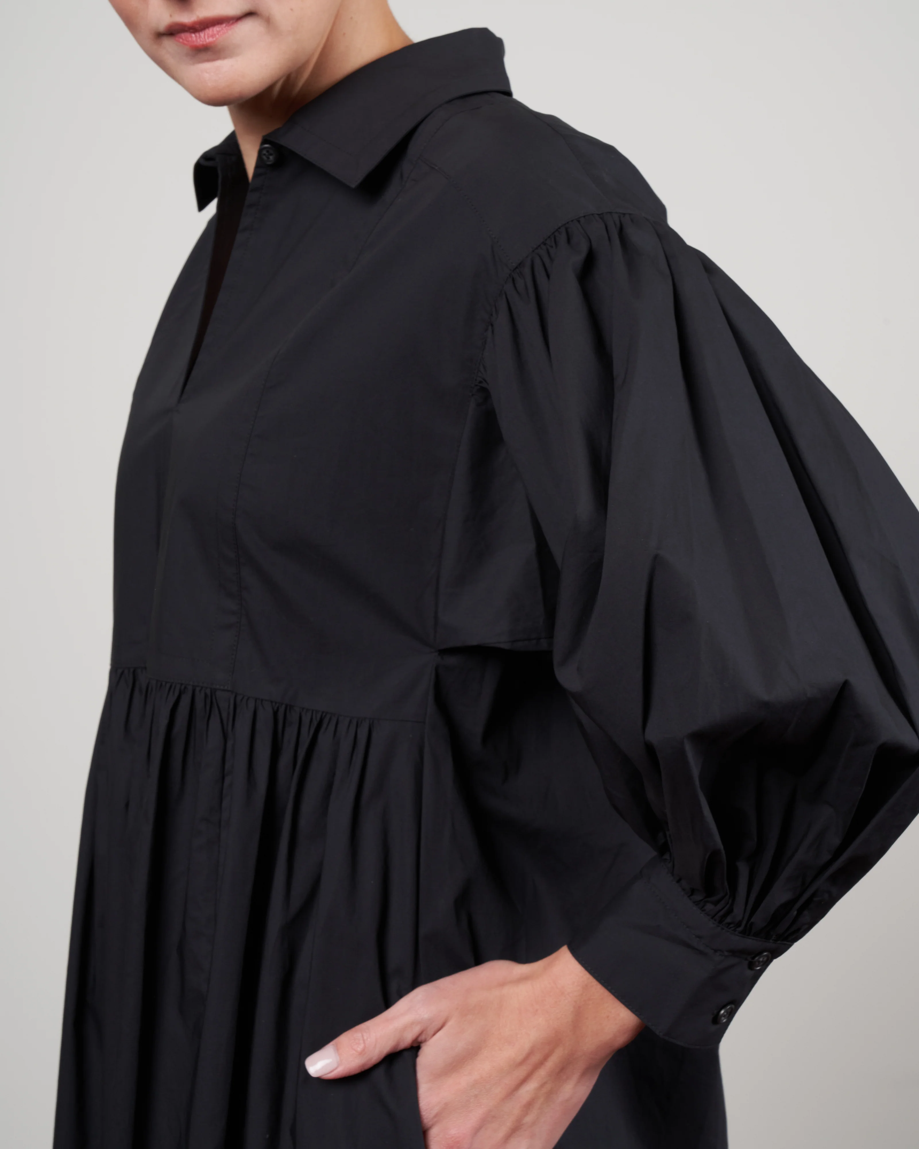elsie kaftan dress - black - Image 5