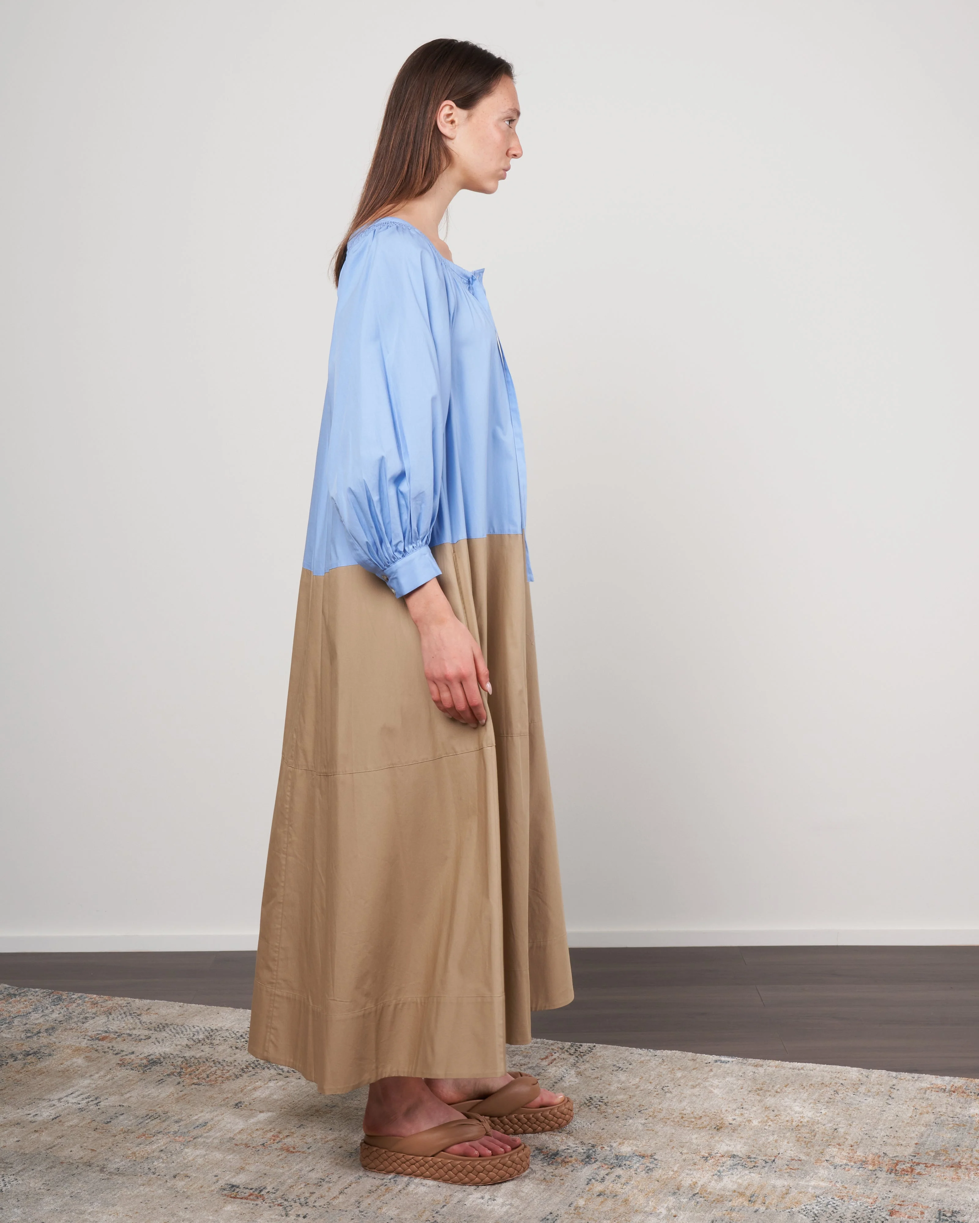 frankie ruched dress - blue - Image 2