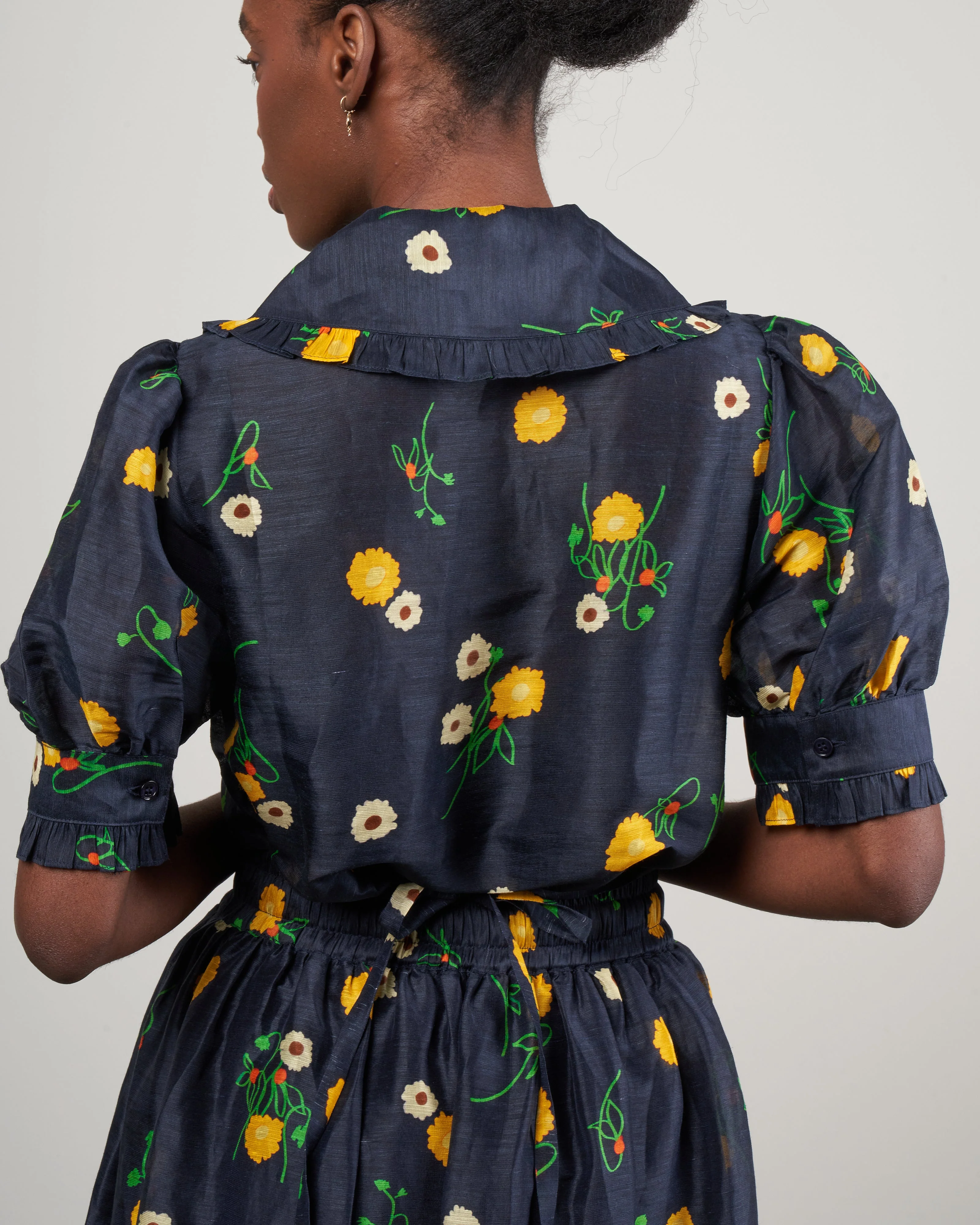ketty blouse - navy floral - Image 4