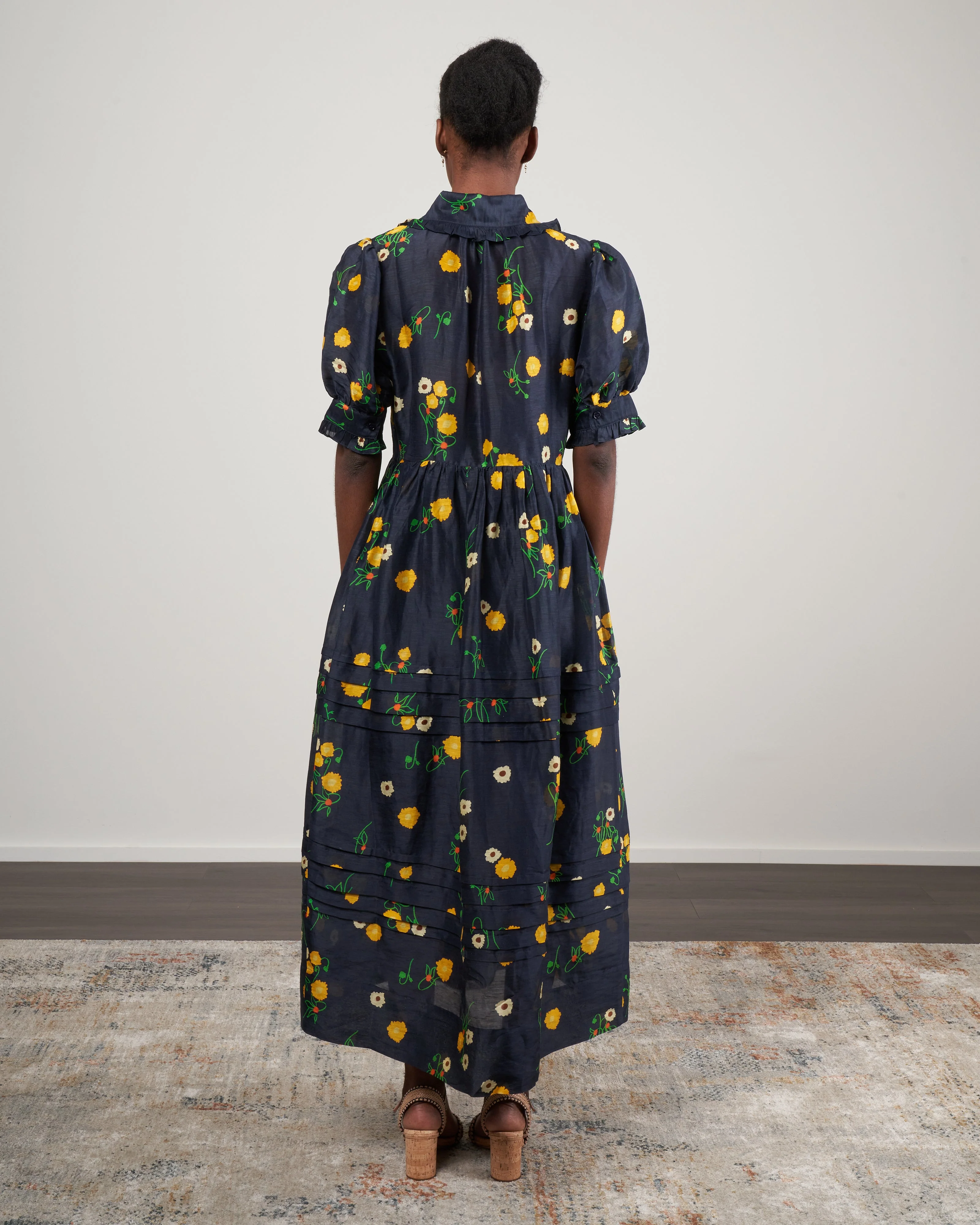 ketty midi dress - navy floral - Image 3
