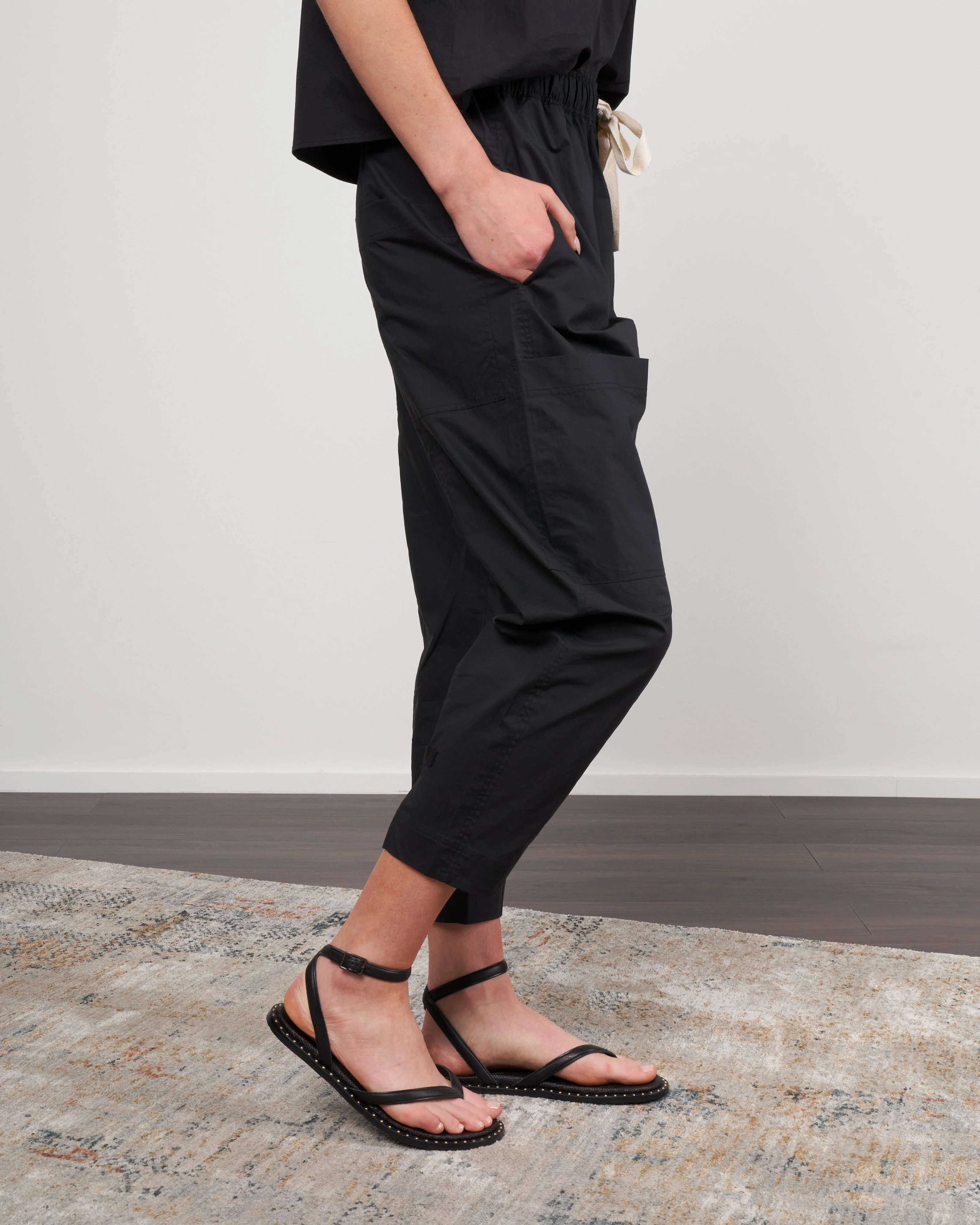 poplin pant - black - Image 3