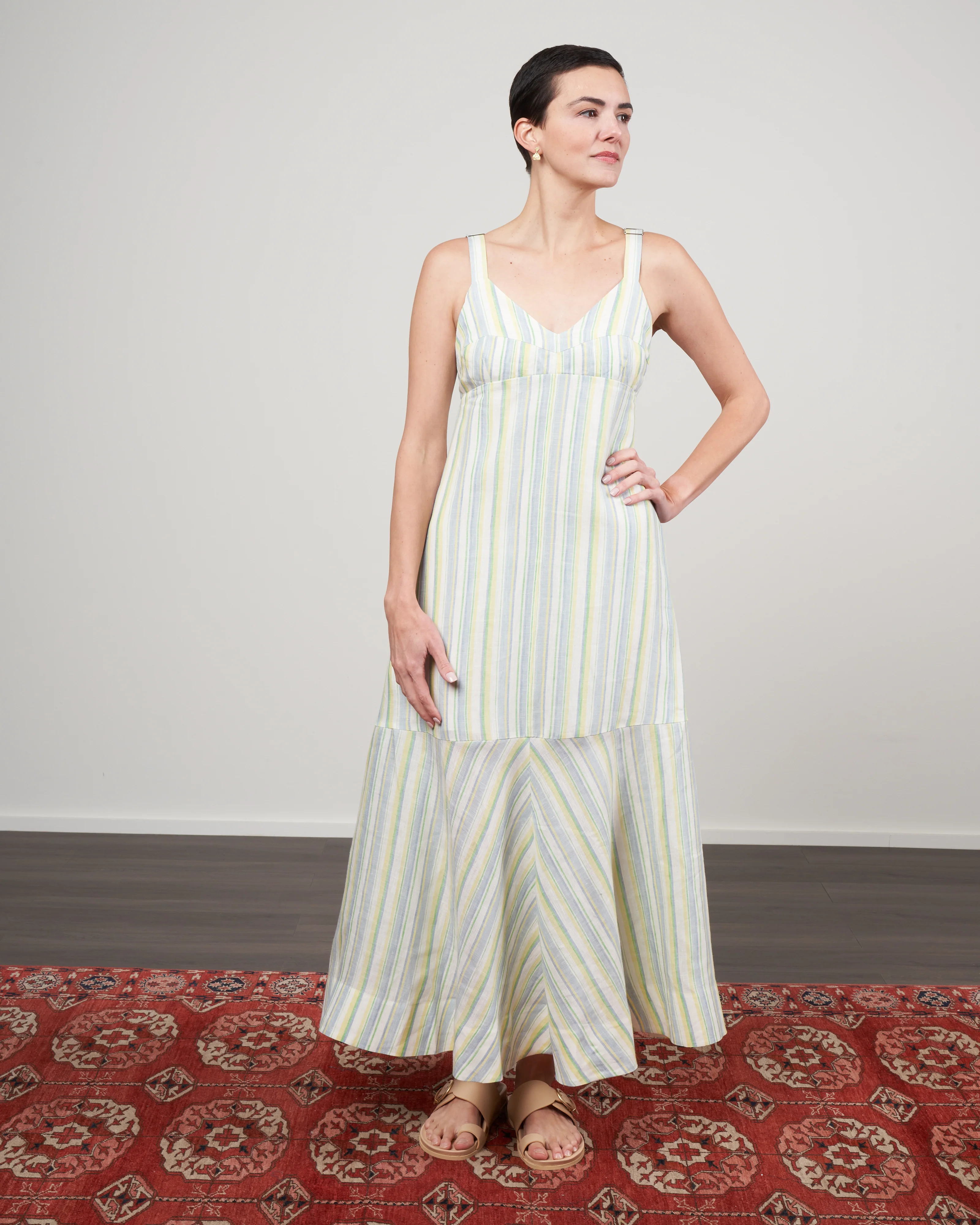 lou lou cami dress - lemon multi