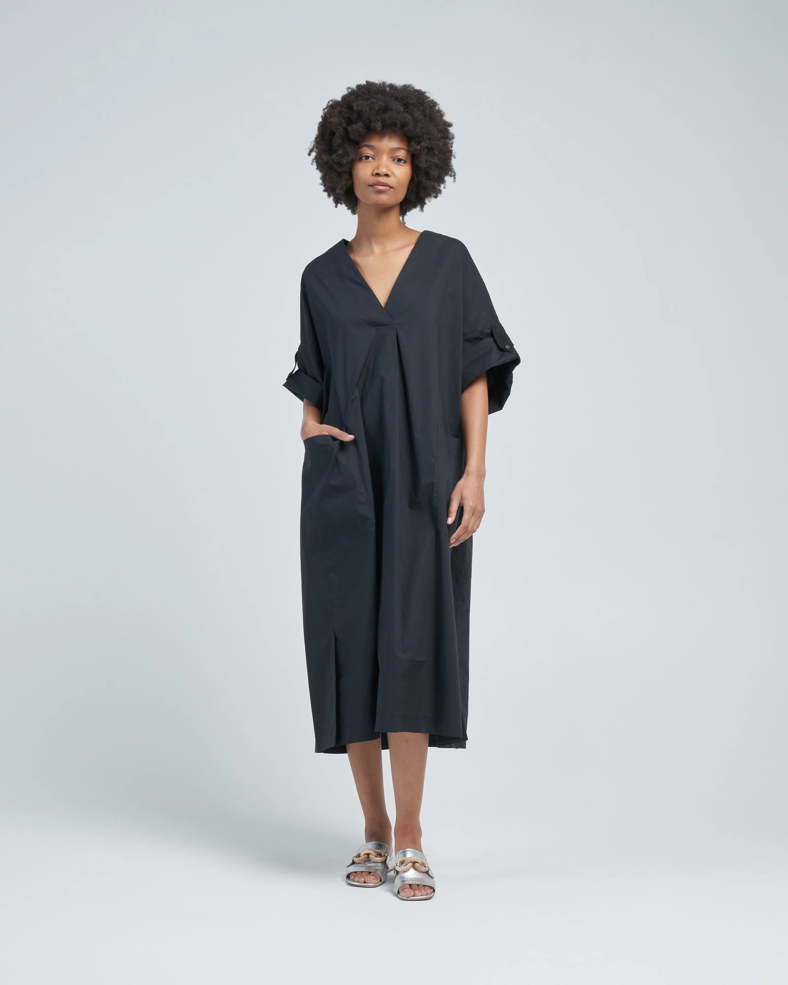 poplin oversized tee dress - Image 2