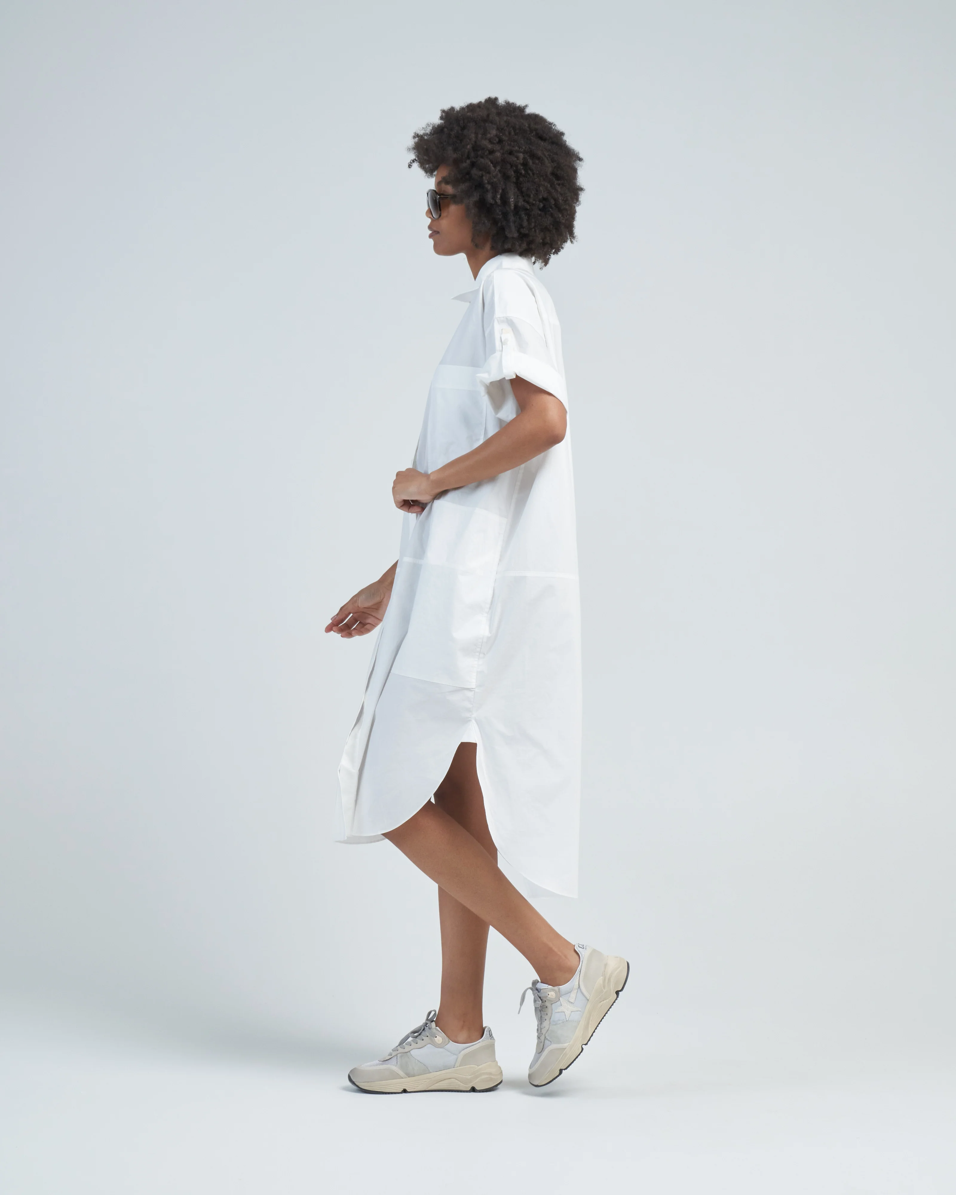 poplin short sleeve shirt dress - Image 4