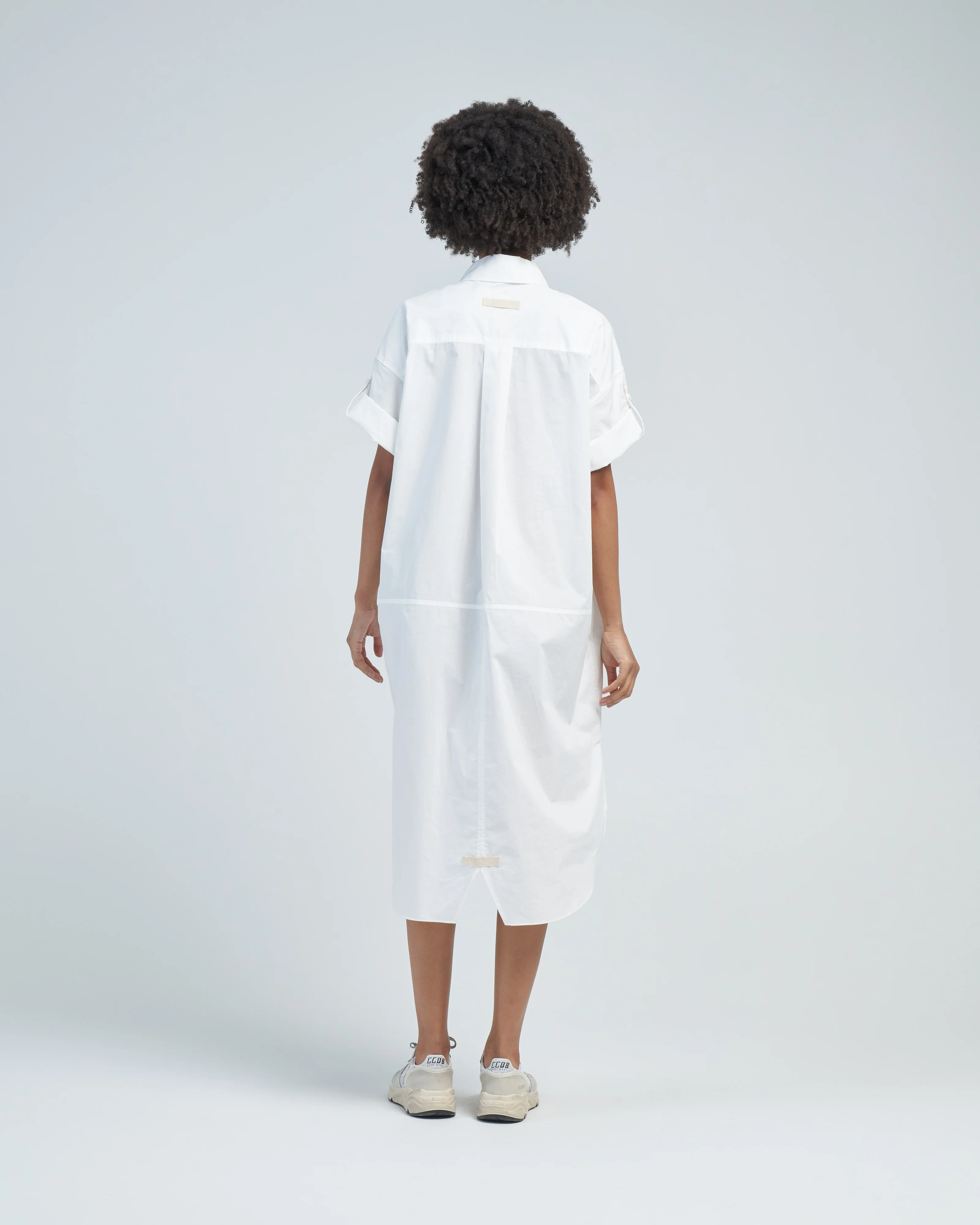 poplin short sleeve shirt dress - Image 5