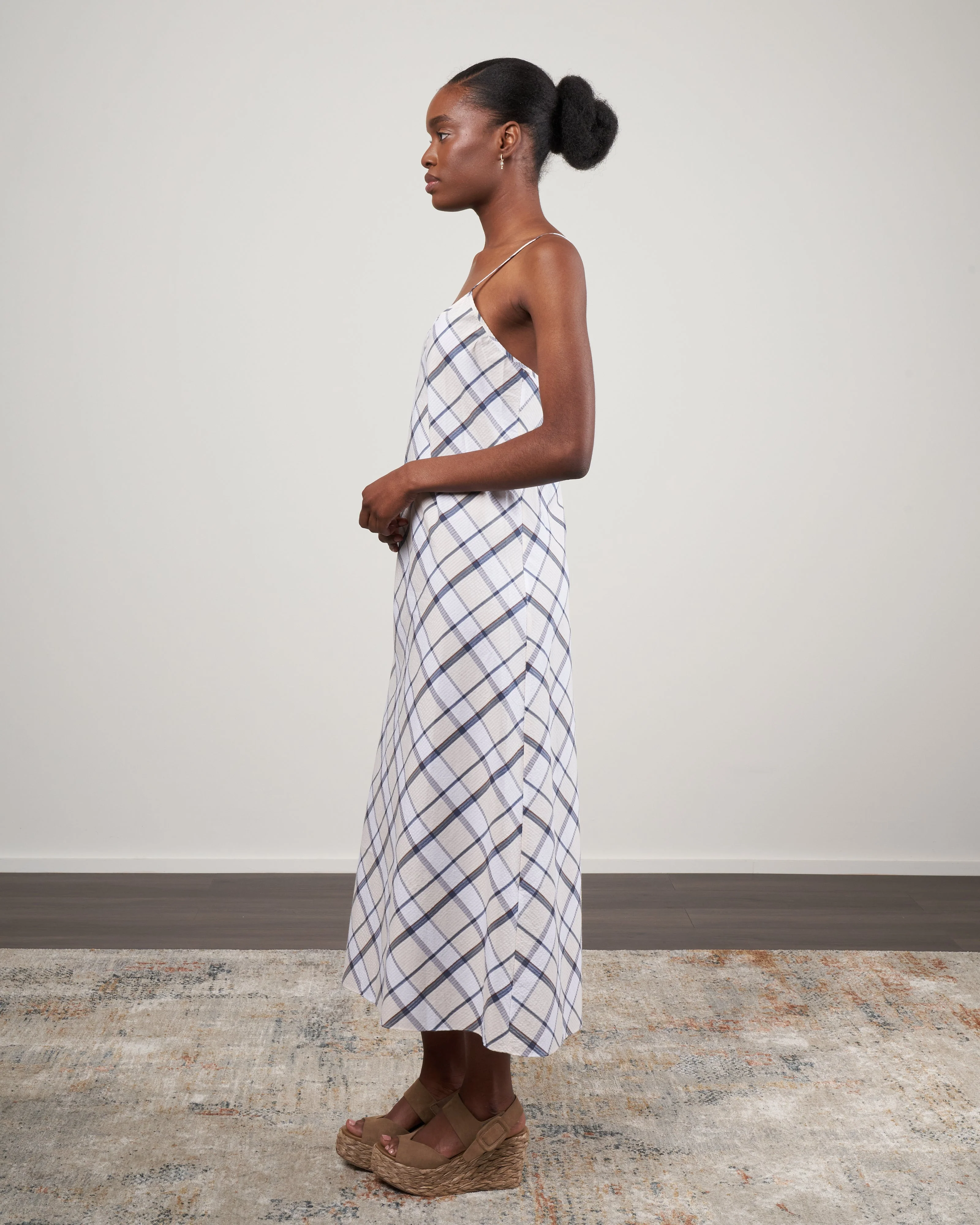 wiley cami dress - blue check - Image 3