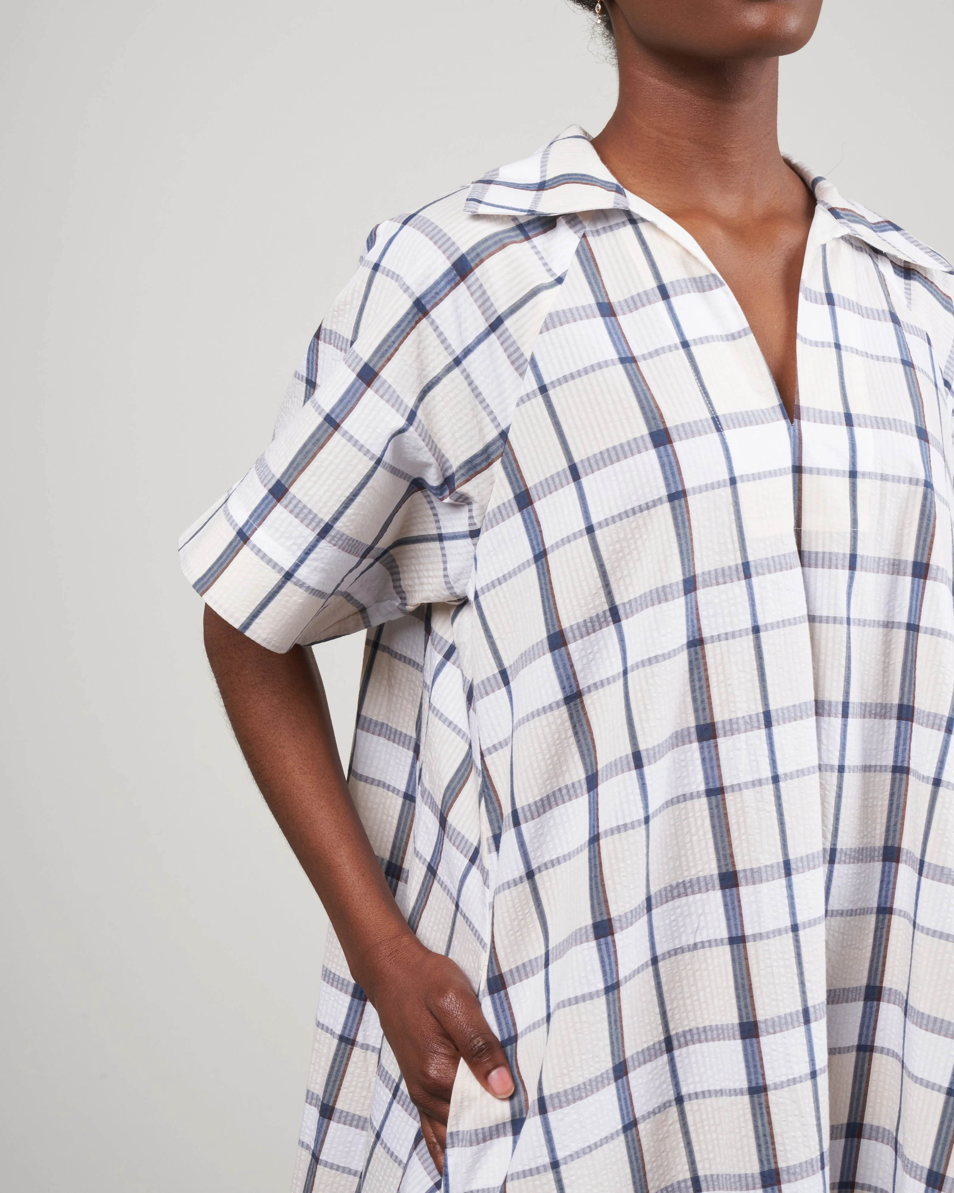 wiley tee dress - blue check - Image 2