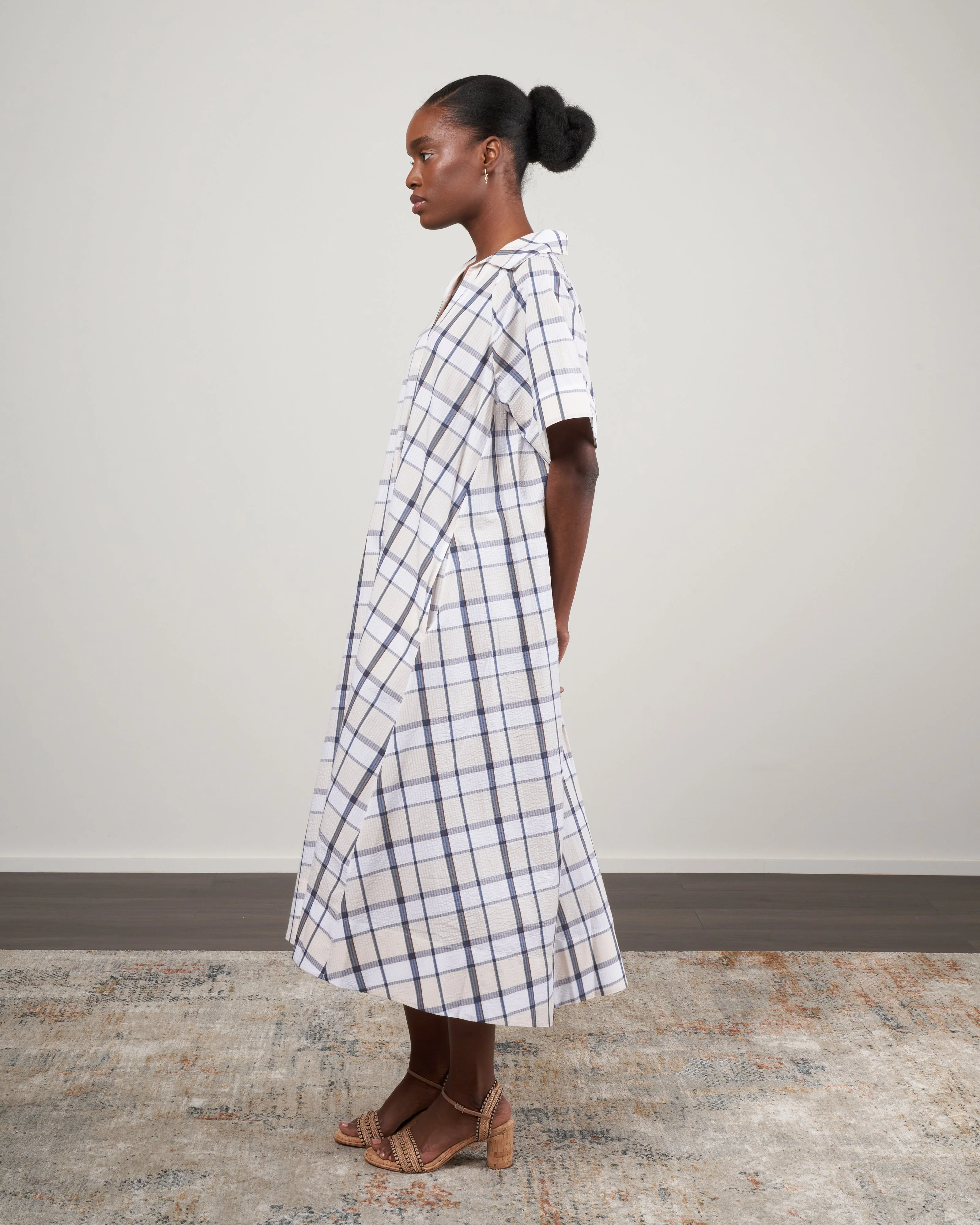 wiley tee dress - blue check - Image 3