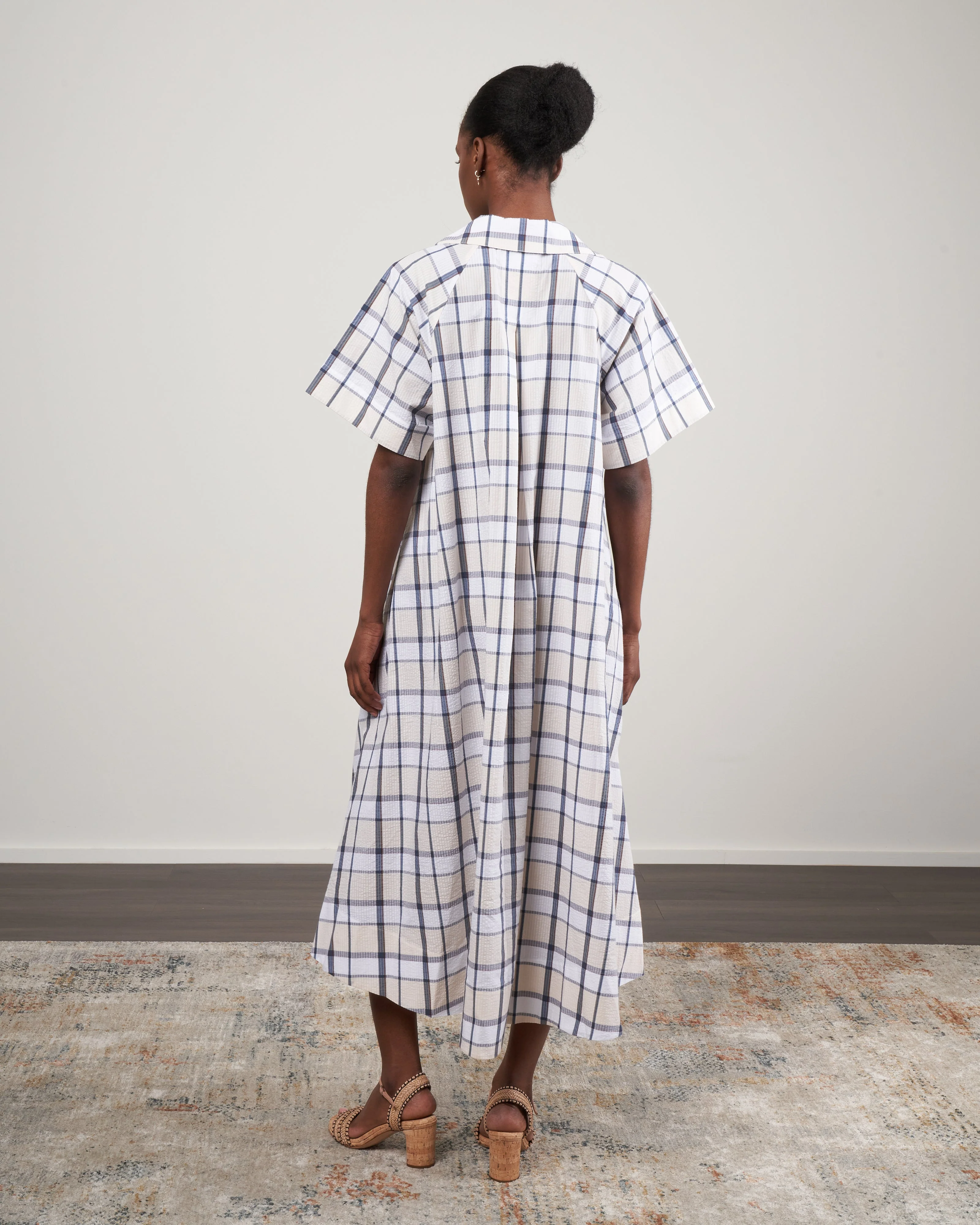 wiley tee dress - blue check - Image 4