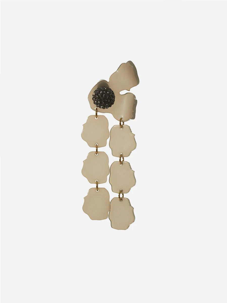 petal earrings - charcoal - Image 2