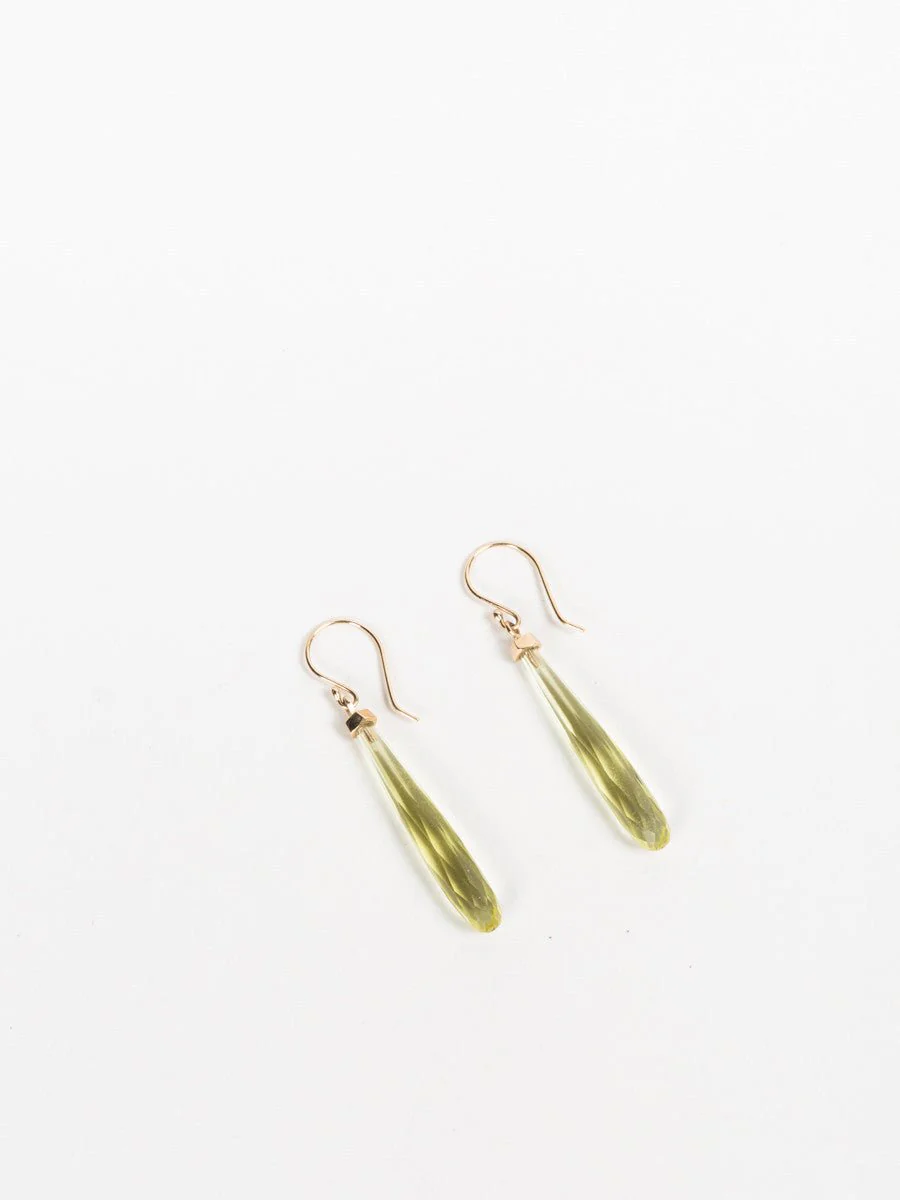 lemon quartz earrings