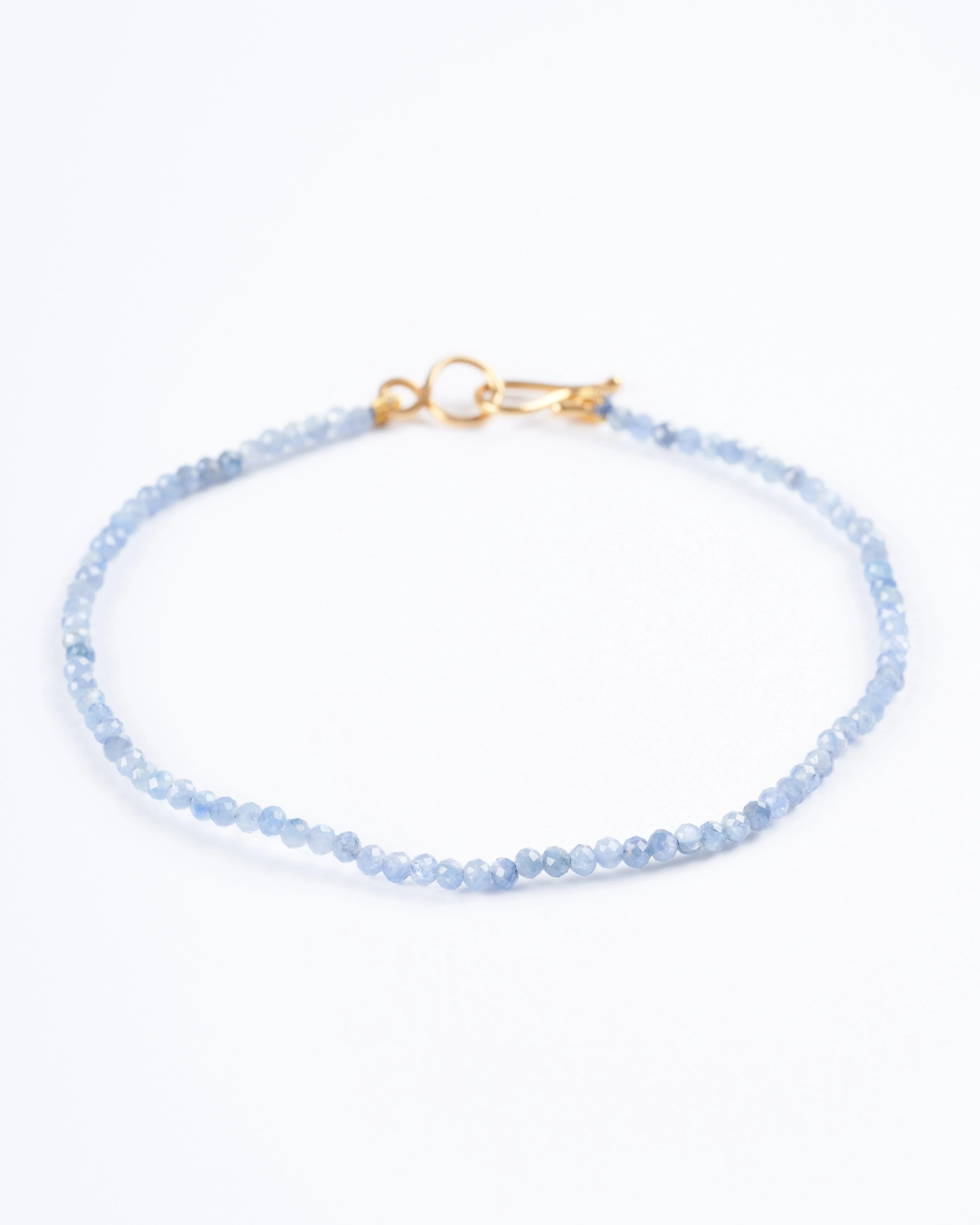 1.5mm blue sapphire bracelet w/ 9k closure - blue sapphire - Image 2