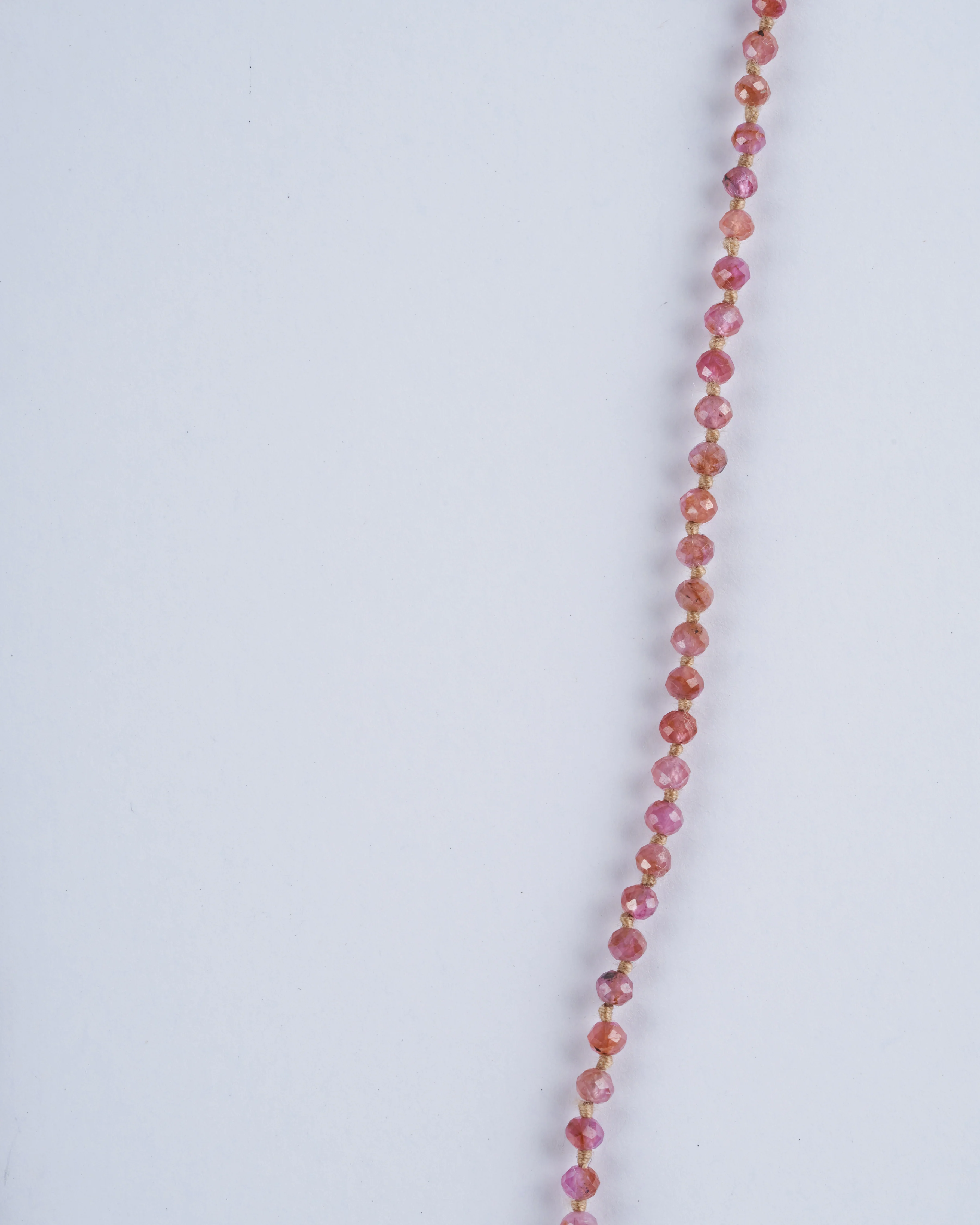 1.5mm ruby & pink sapphire necklace w/button closure - ruby and sapphire - Image 2