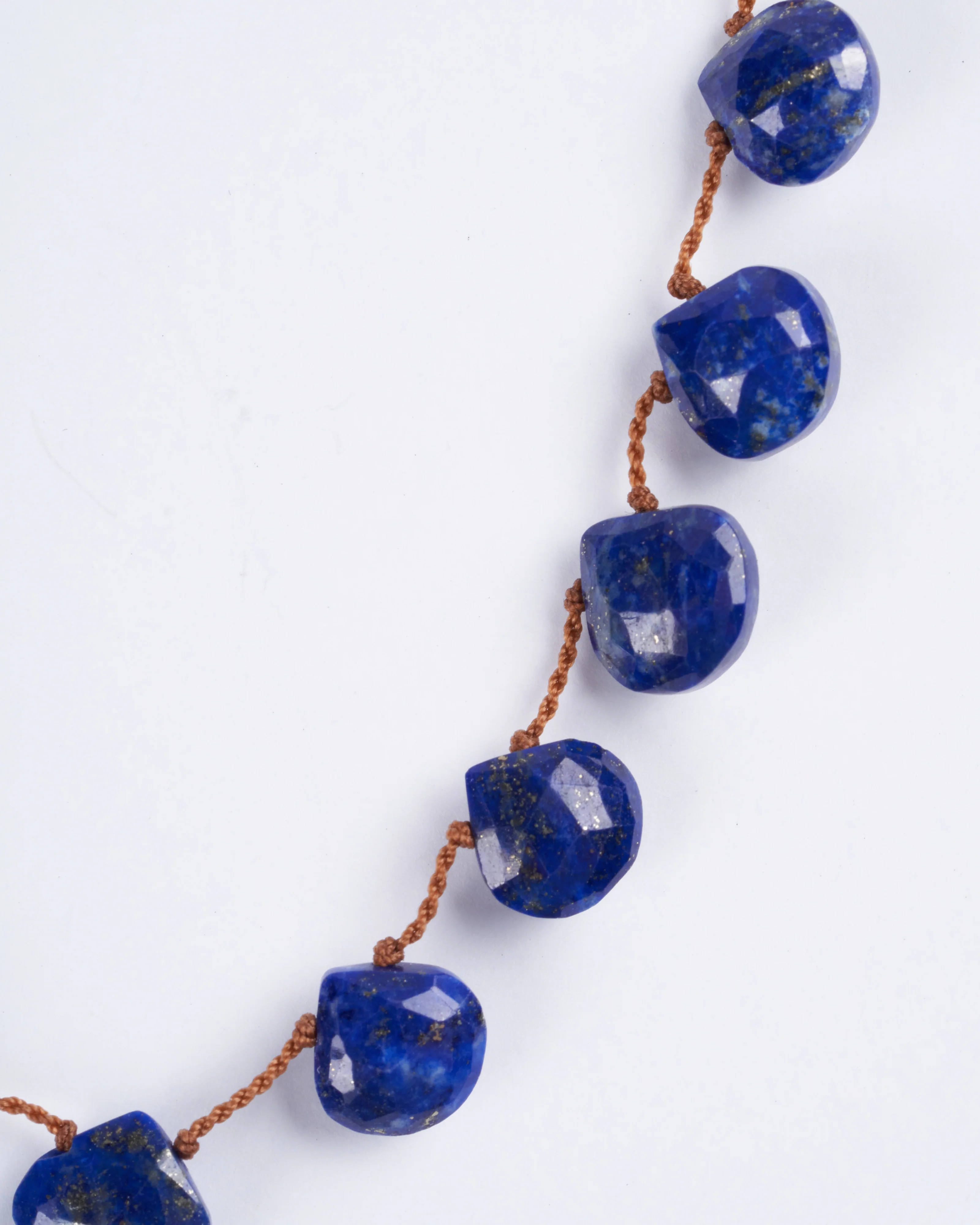 11 stone lapis tassel necklace - stone - Image 3