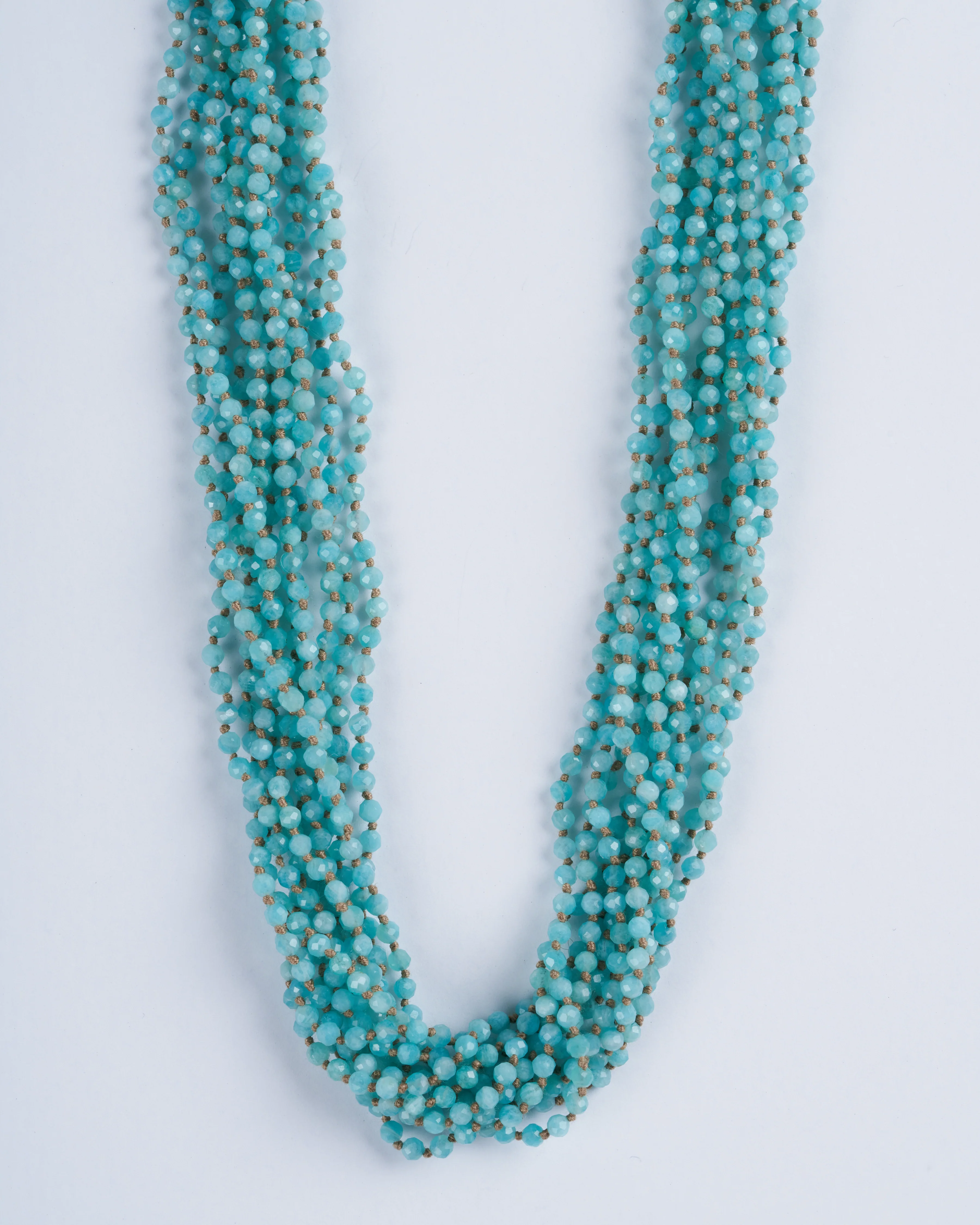 11line amazonite tassel - amazonite