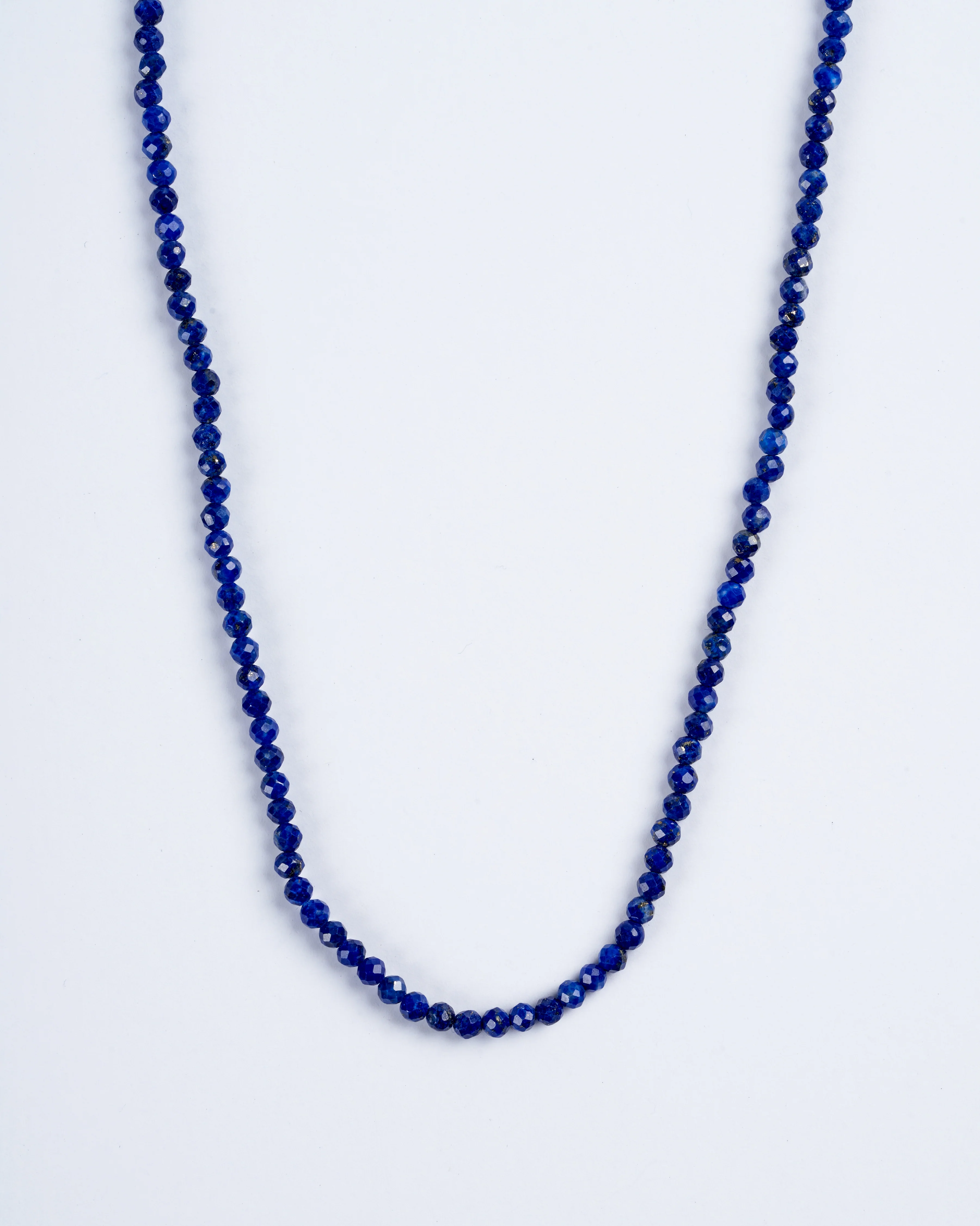 15" lapis / pyrite strand necklace