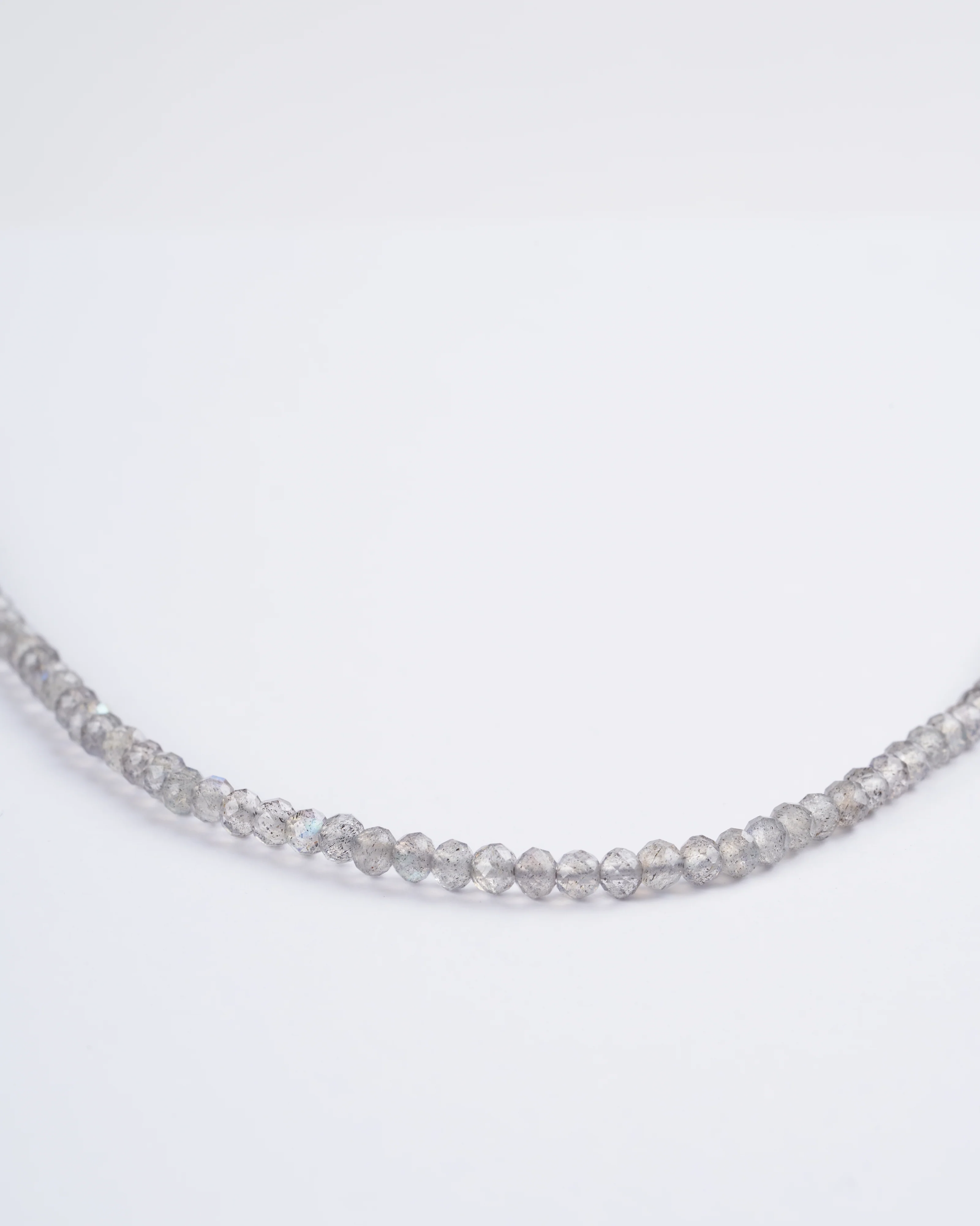 15" unknotted labradorite necklace w/ 9k clasp - stone - Image 2