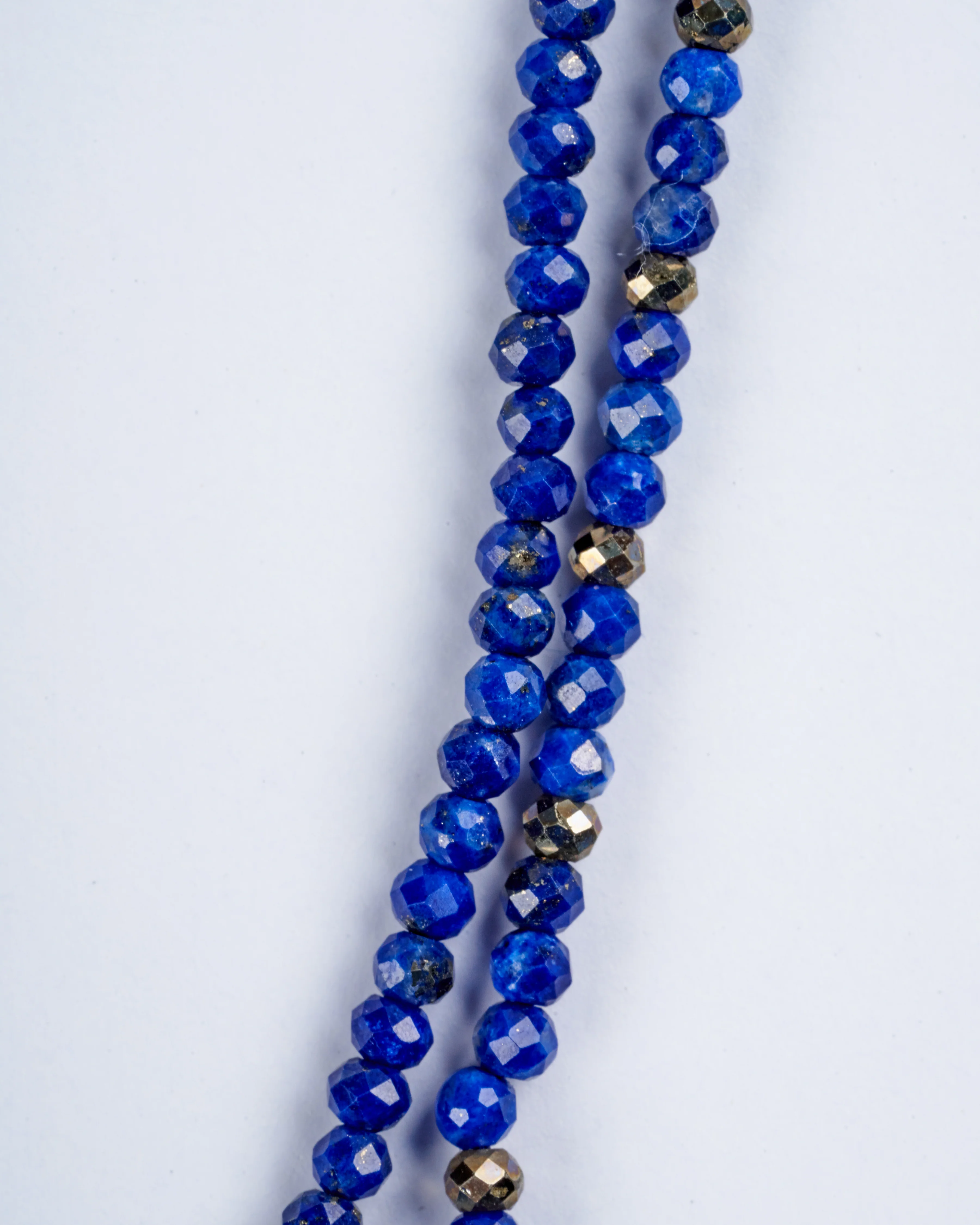 30" lapis / pyrite strand necklace - Image 2