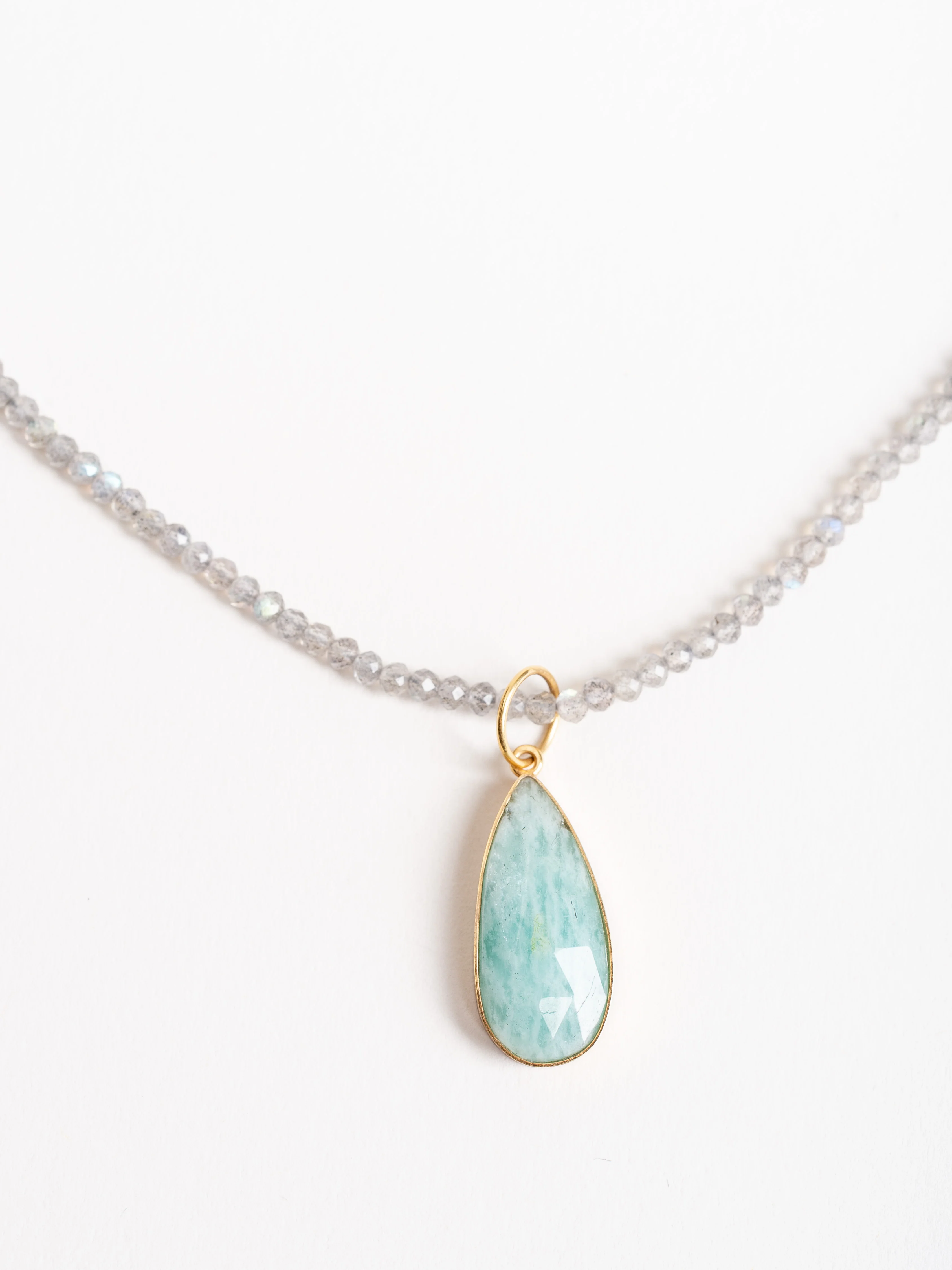 amazonite tear drop pendant - Image 4