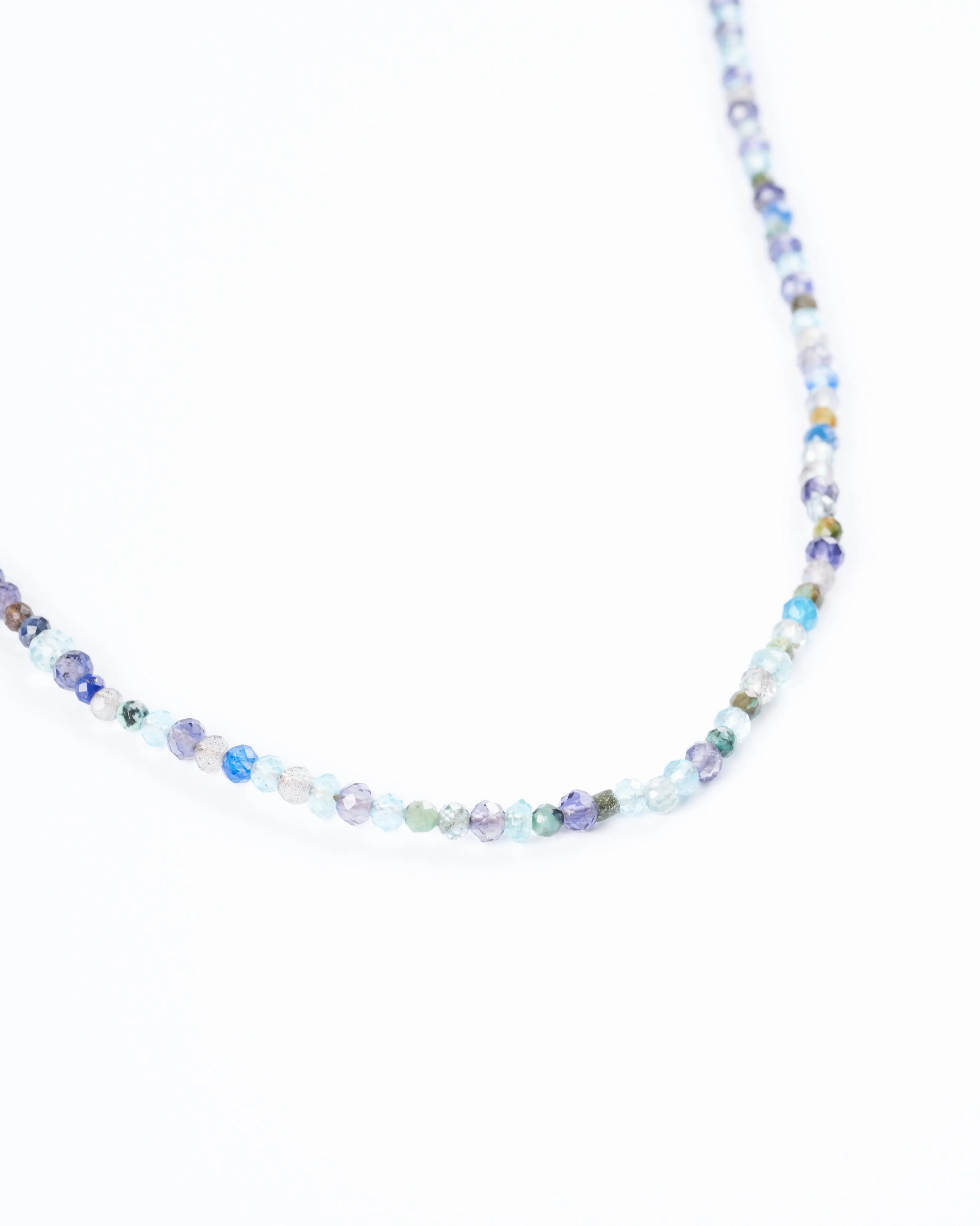 aqua, kyanite, iolite, turq button necklace - Image 2