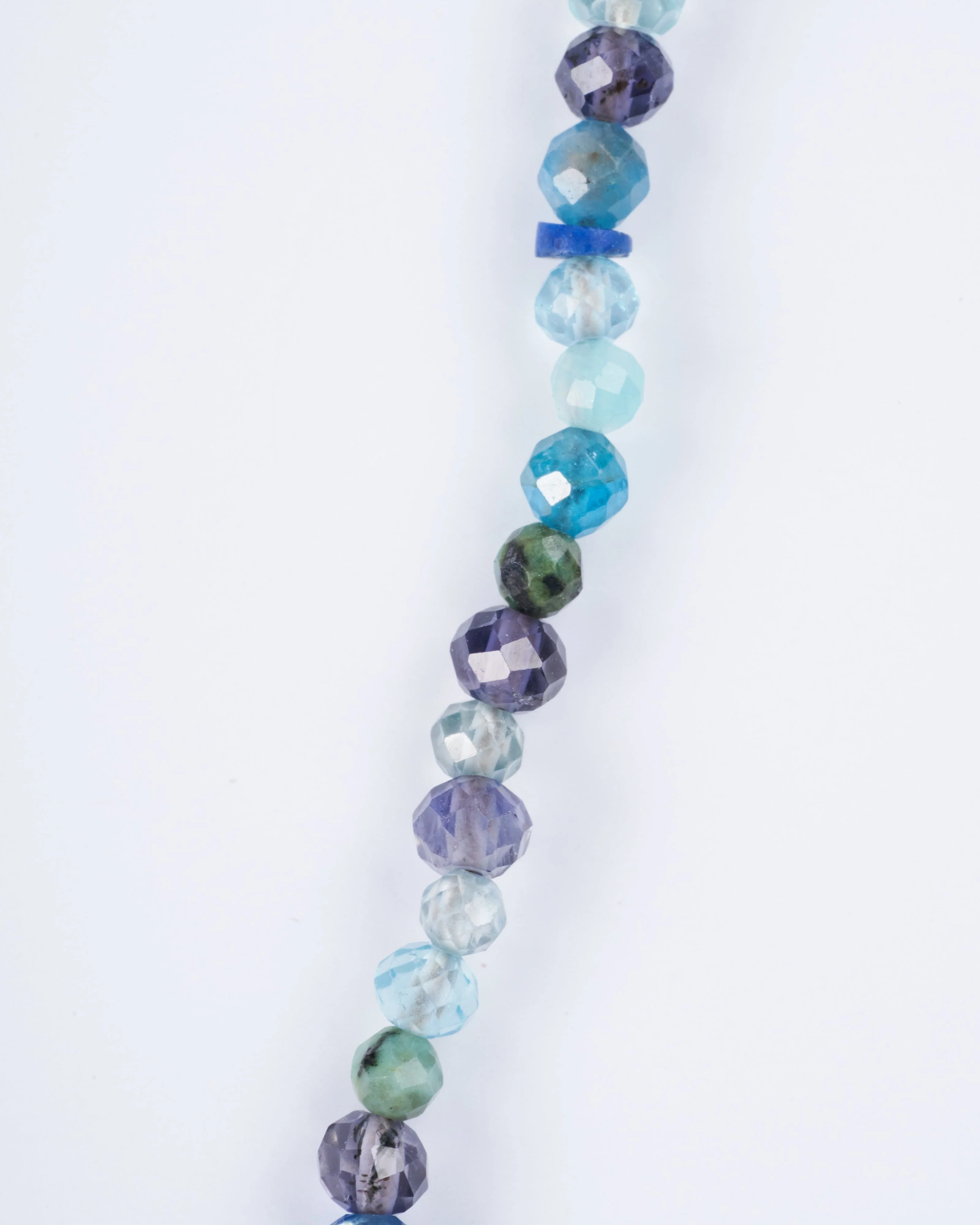 aqua, kyanite, iolite, turq button necklace - Image 4