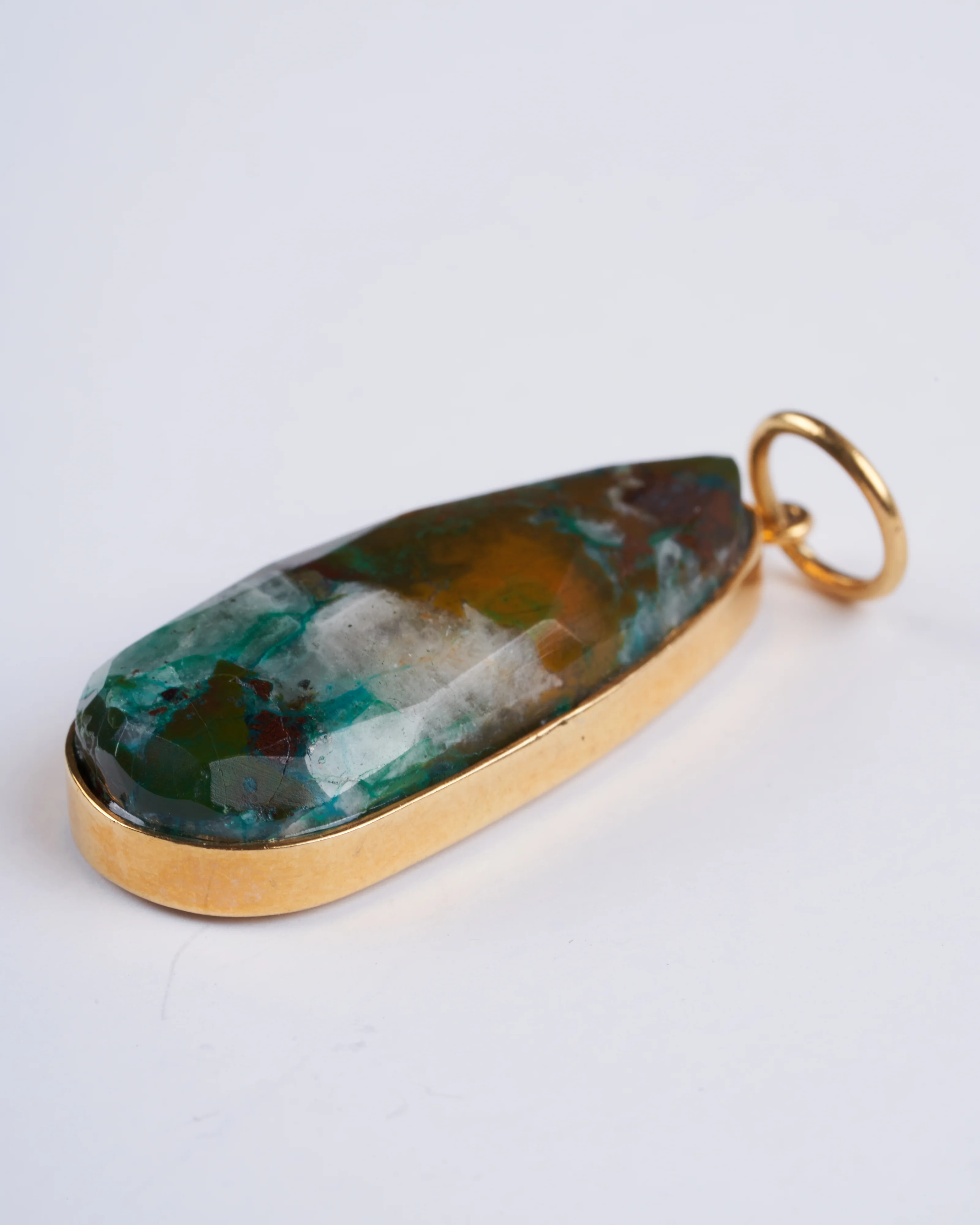 chrysocolla dewdrop + 18k - stone - Image 3