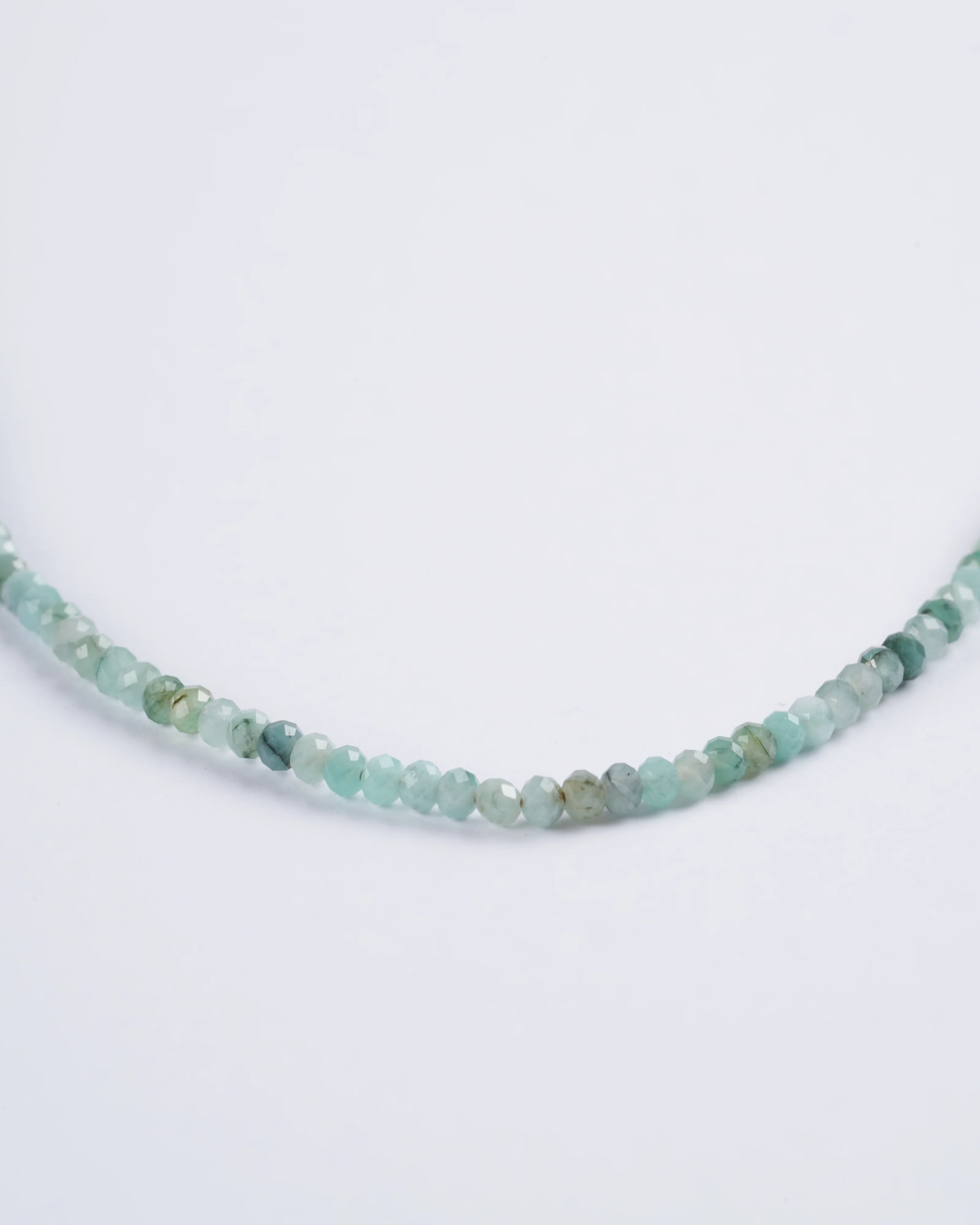 emerald necklace w/9k clasp - 30" - green - Image 2