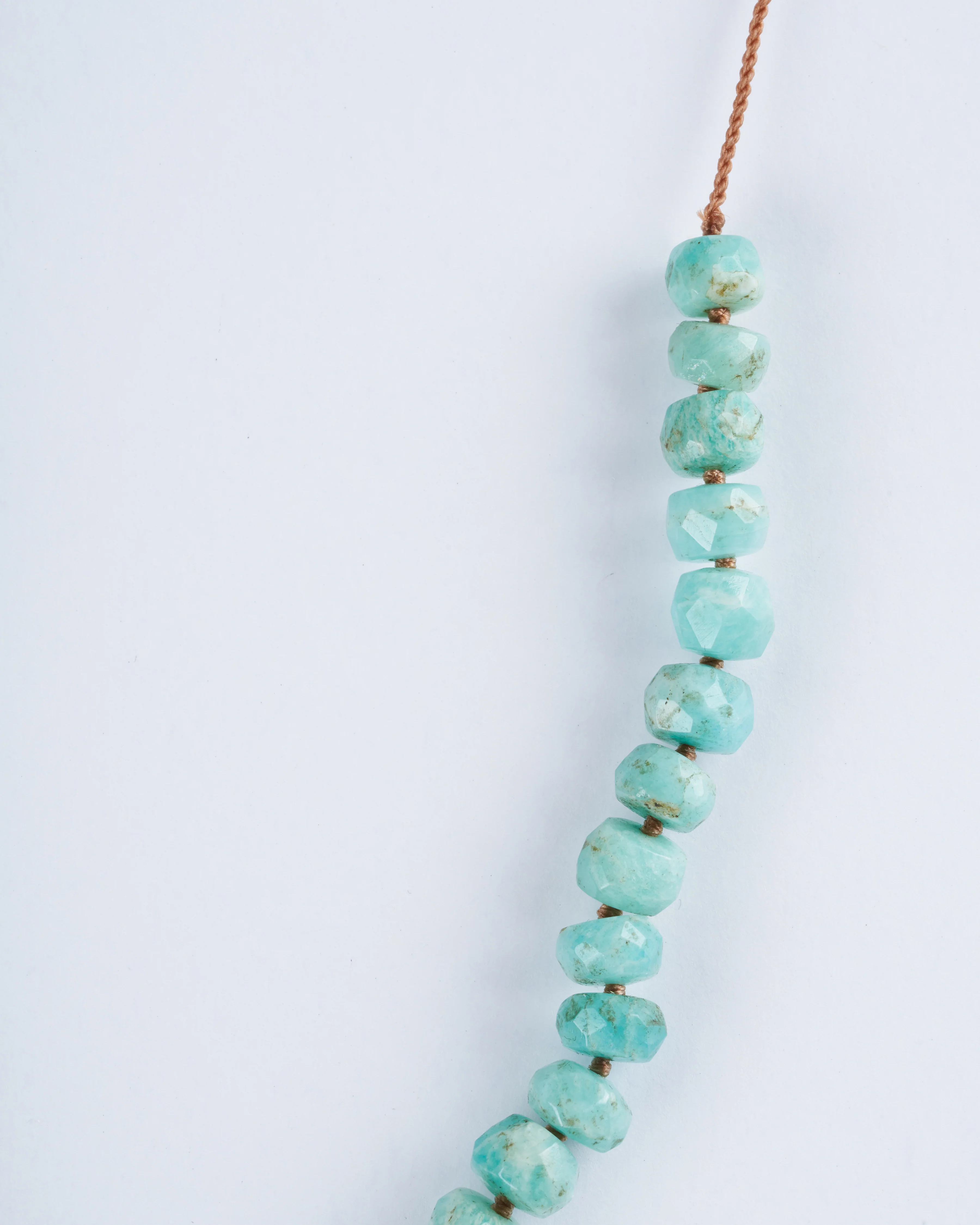 knotted adjustable amazonite tassel necklace - Image 2