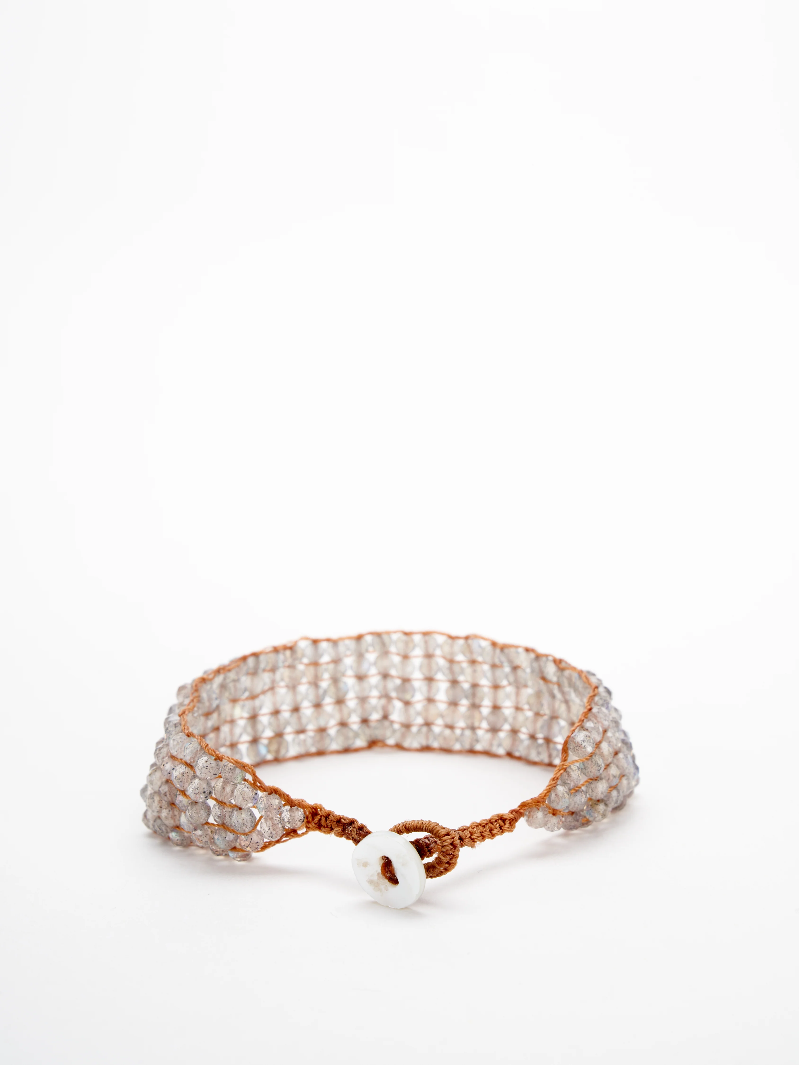 five line button bracelet - labrodorite - Image 3