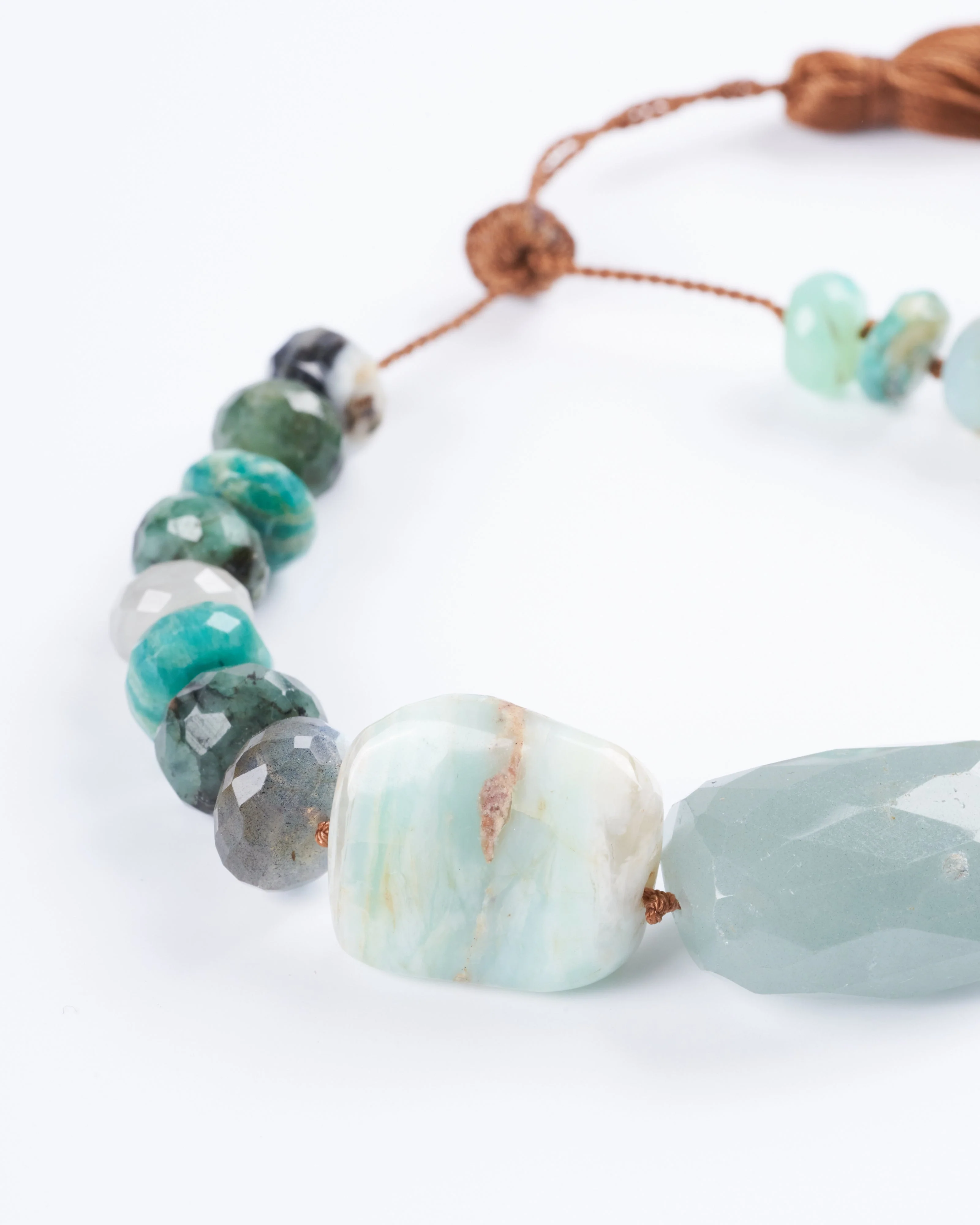 chunky tassel bracelet - multi gem - Image 2