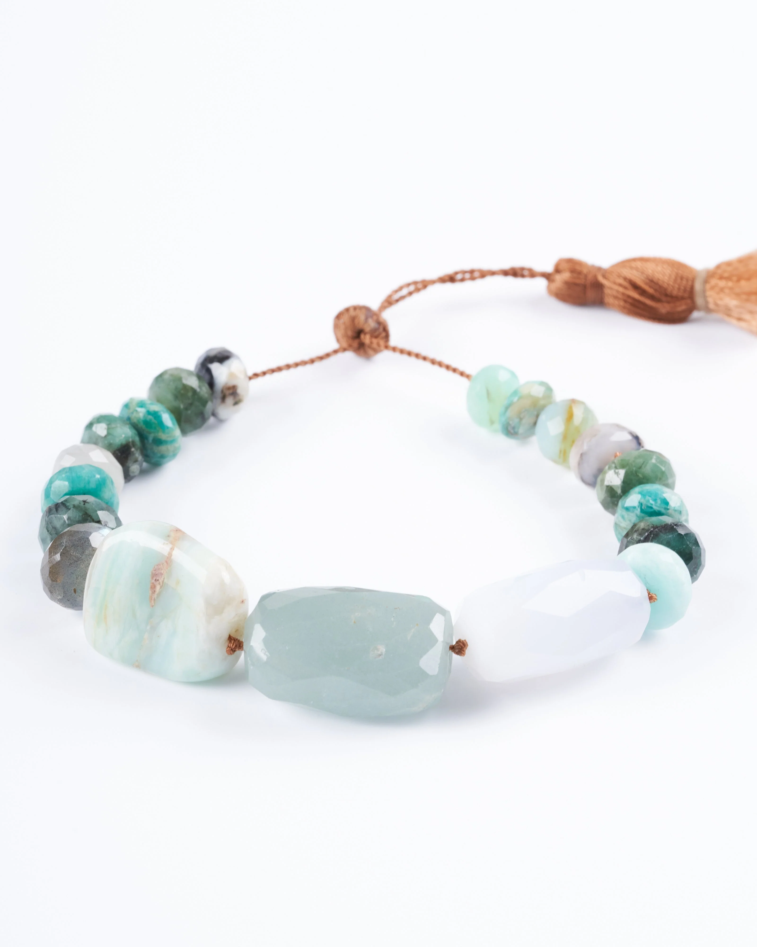 chunky tassel bracelet - multi gem - Image 5