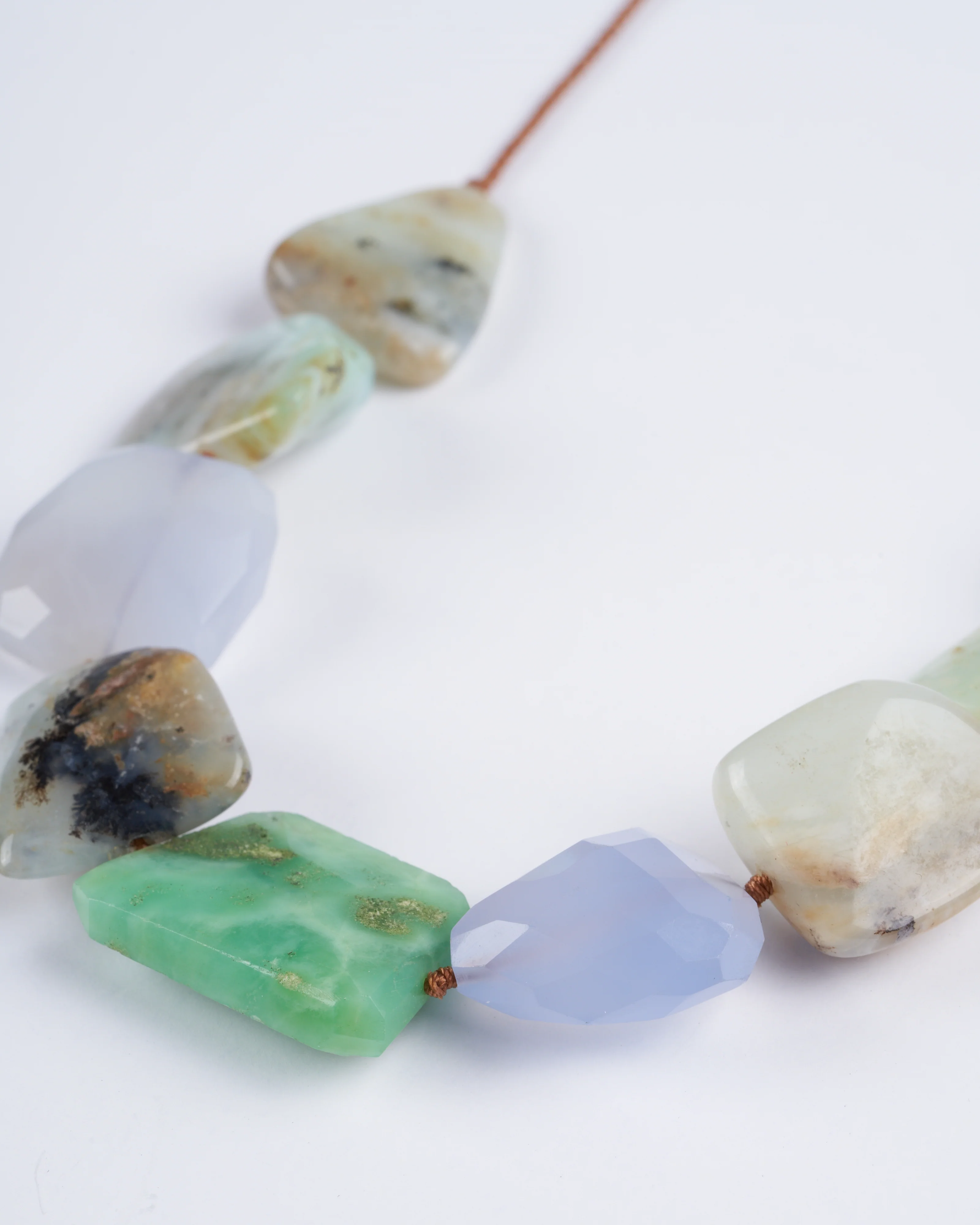 multi gem chunky tassel necklace - multi gem - Image 3