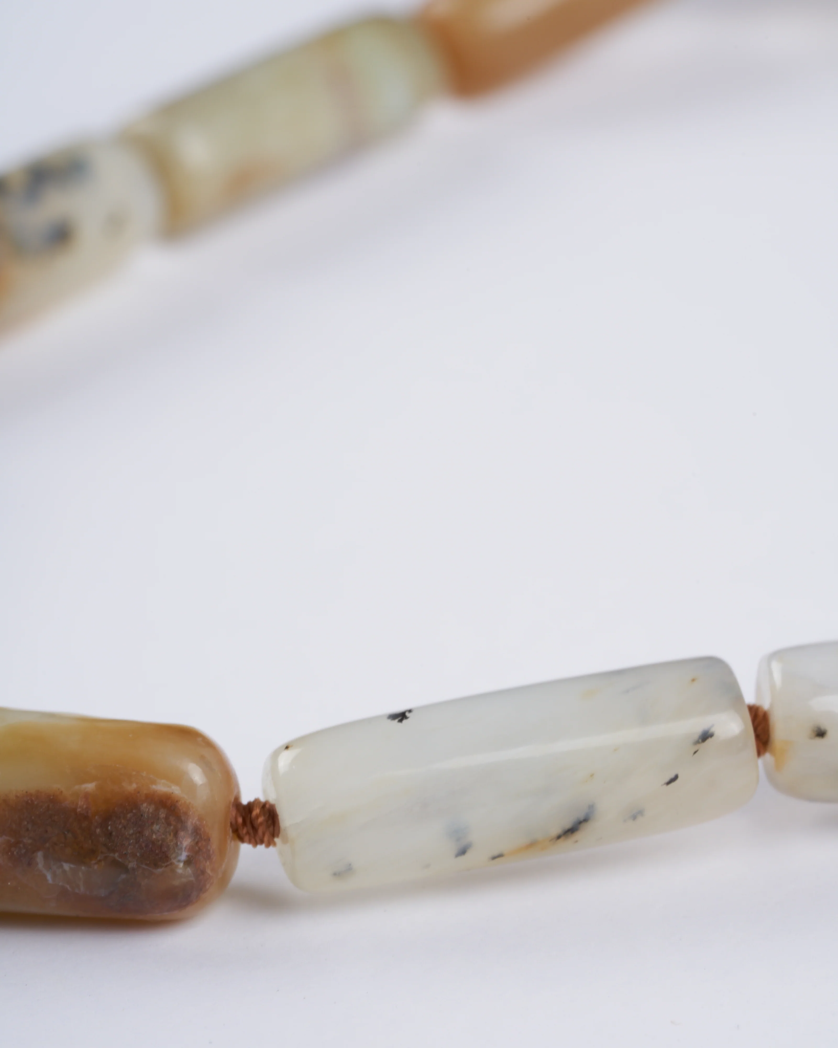yellow opal puka tassel necklace - yellow and stone - Image 4