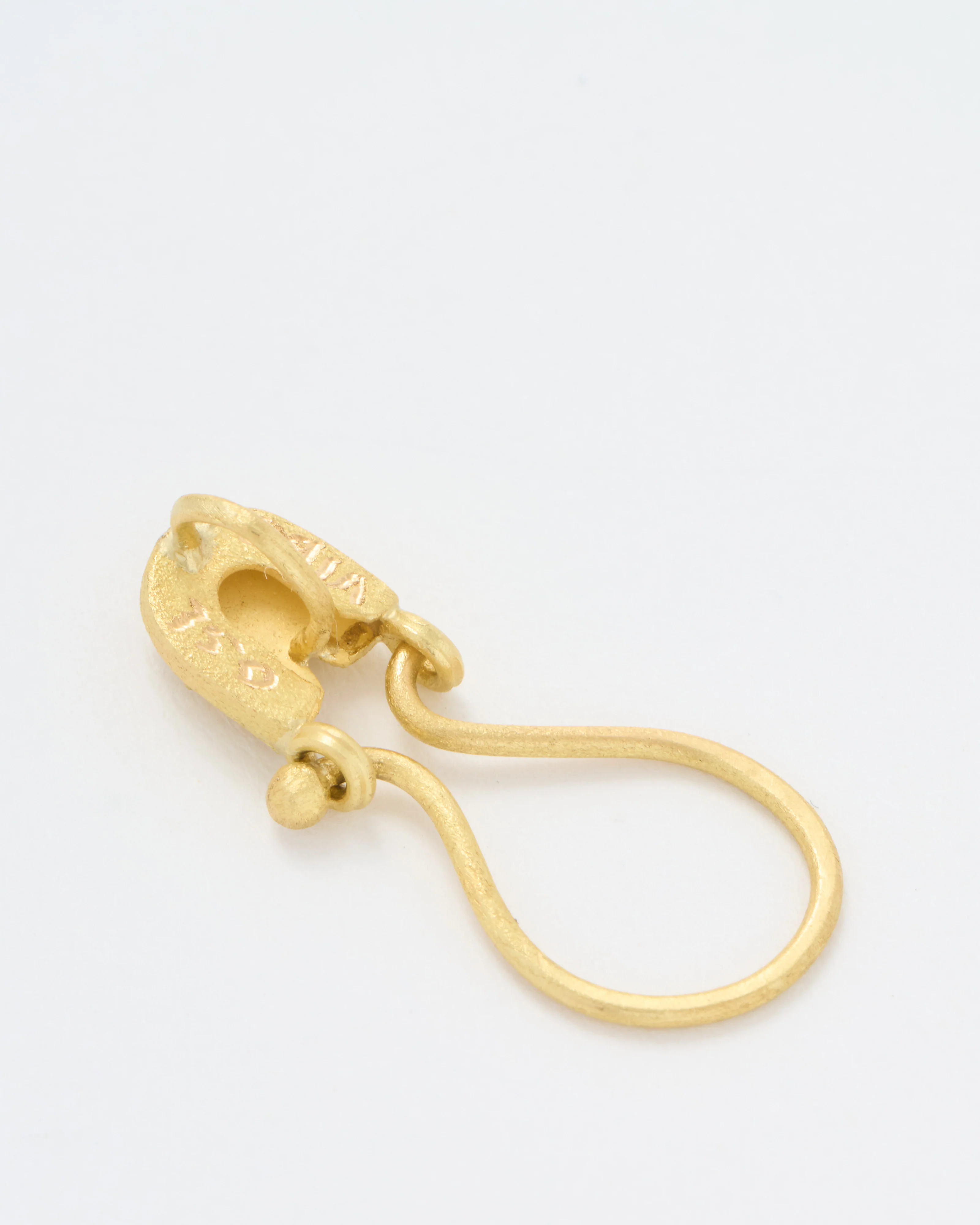 18k gold charm holder w/ diamonds - Image 3