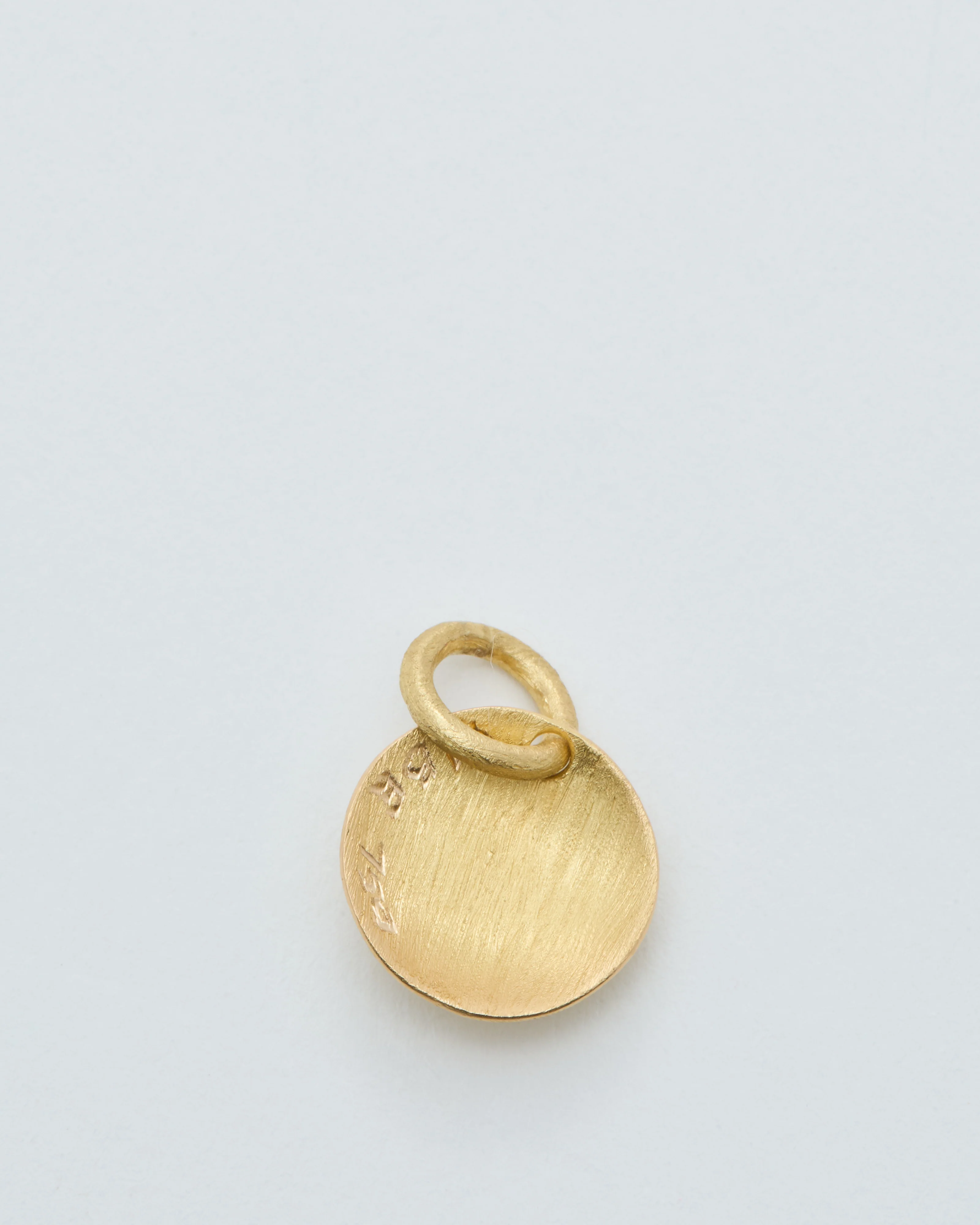 18k gold coin pendant with flowers - Image 6
