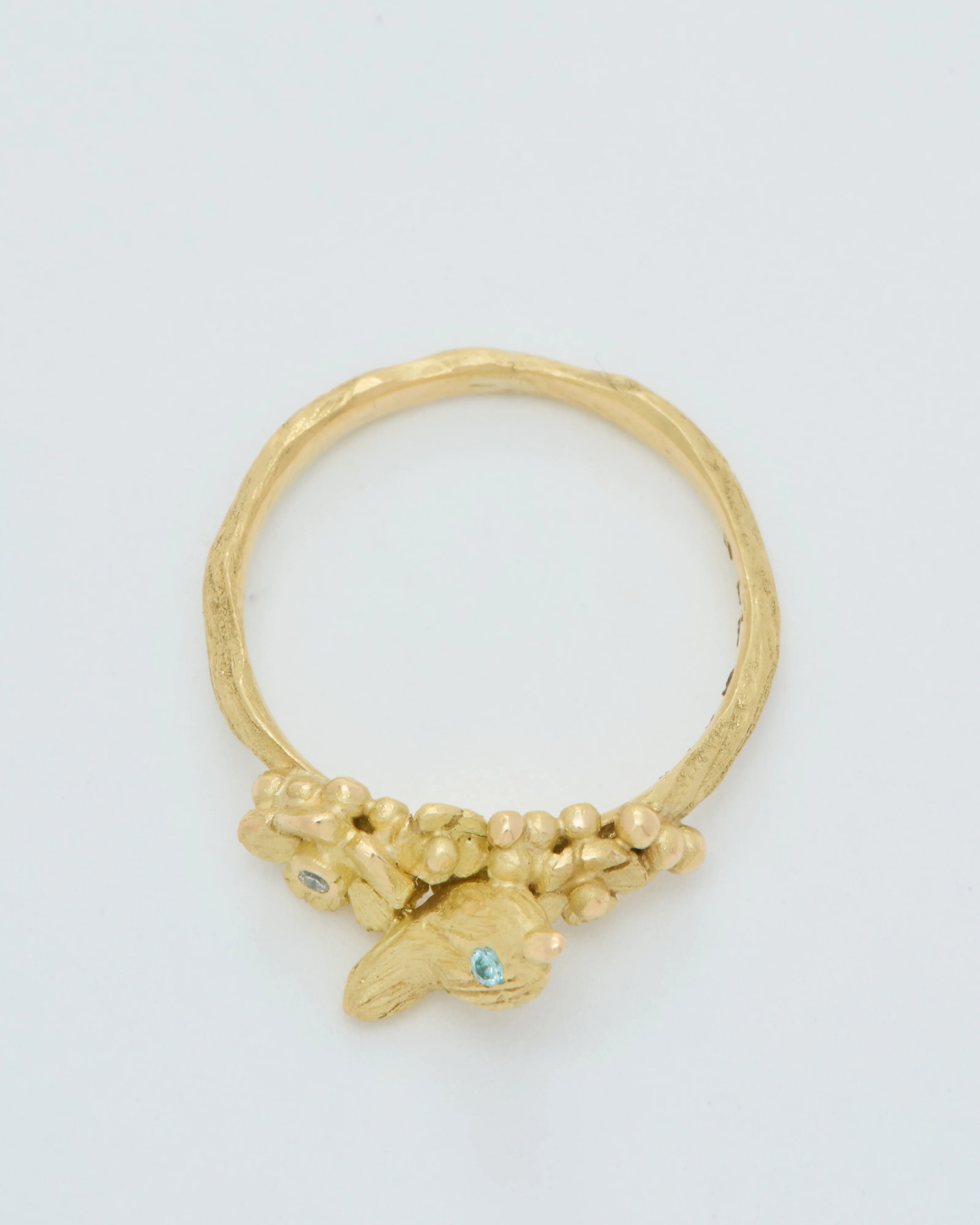 18k gold ring with bird - Image 7