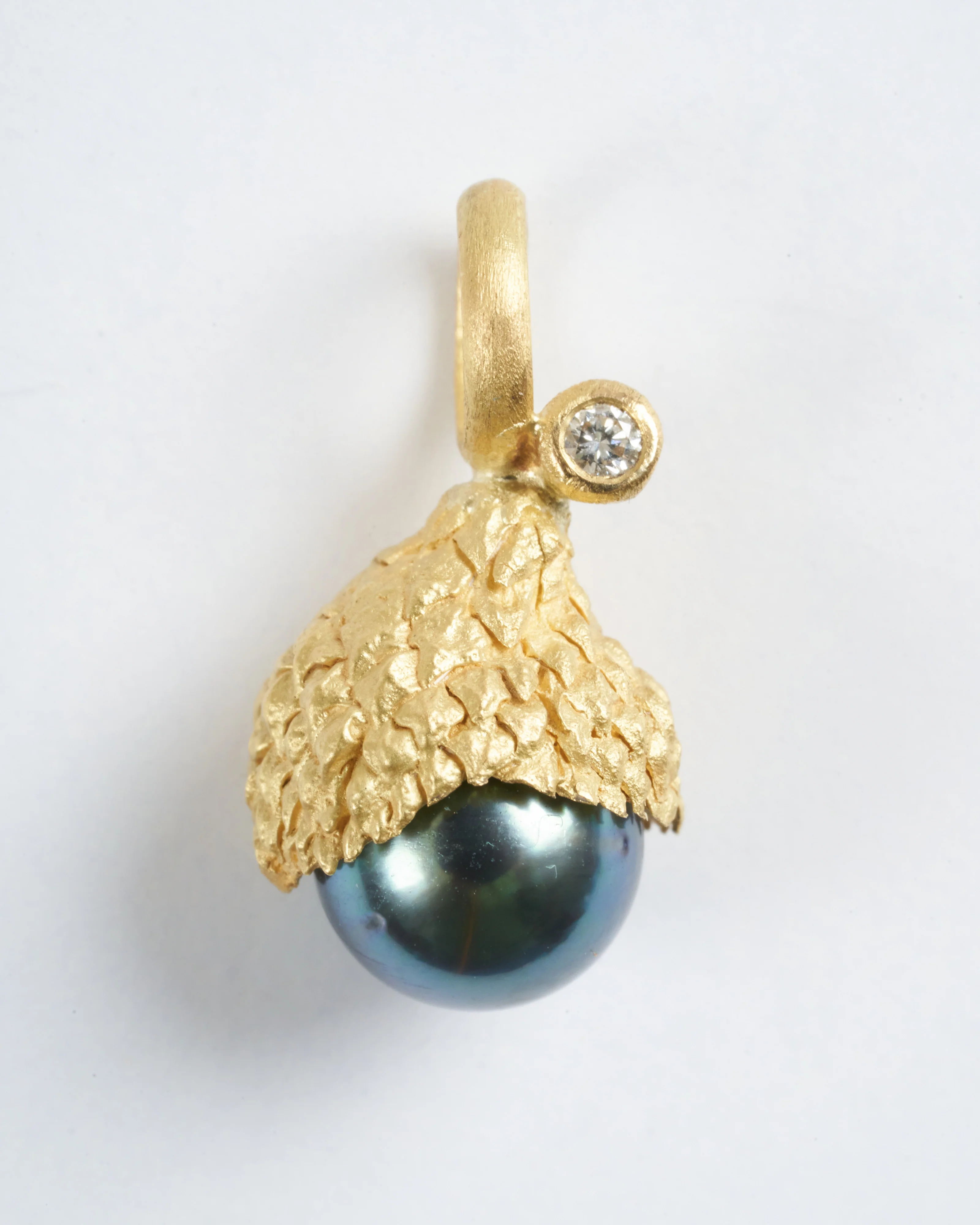 acorn tahiti pearl - pearl/gold