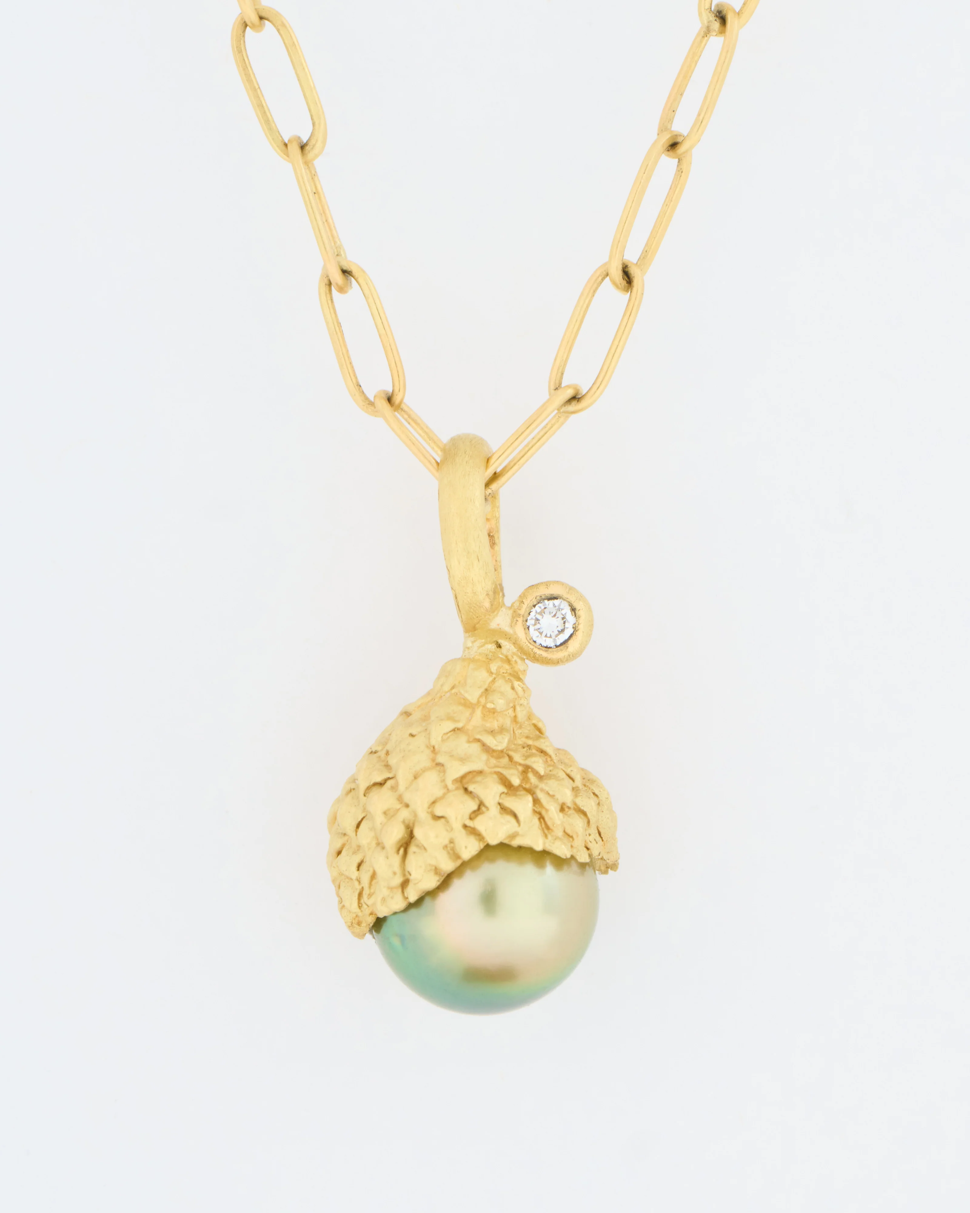 acorn tahiti pearl w/ diamond - Image 2