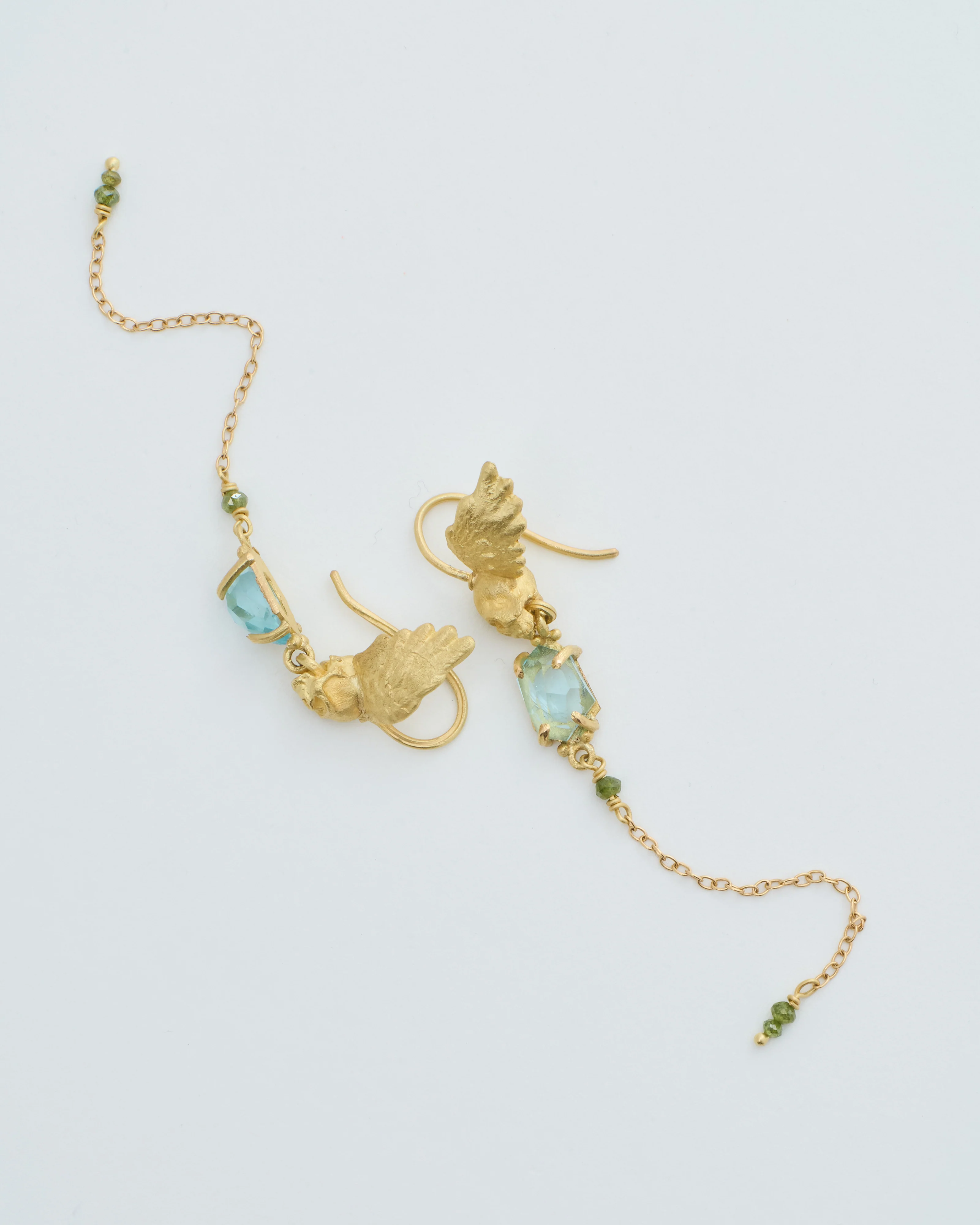 aquamarine skull earrings - Image 6